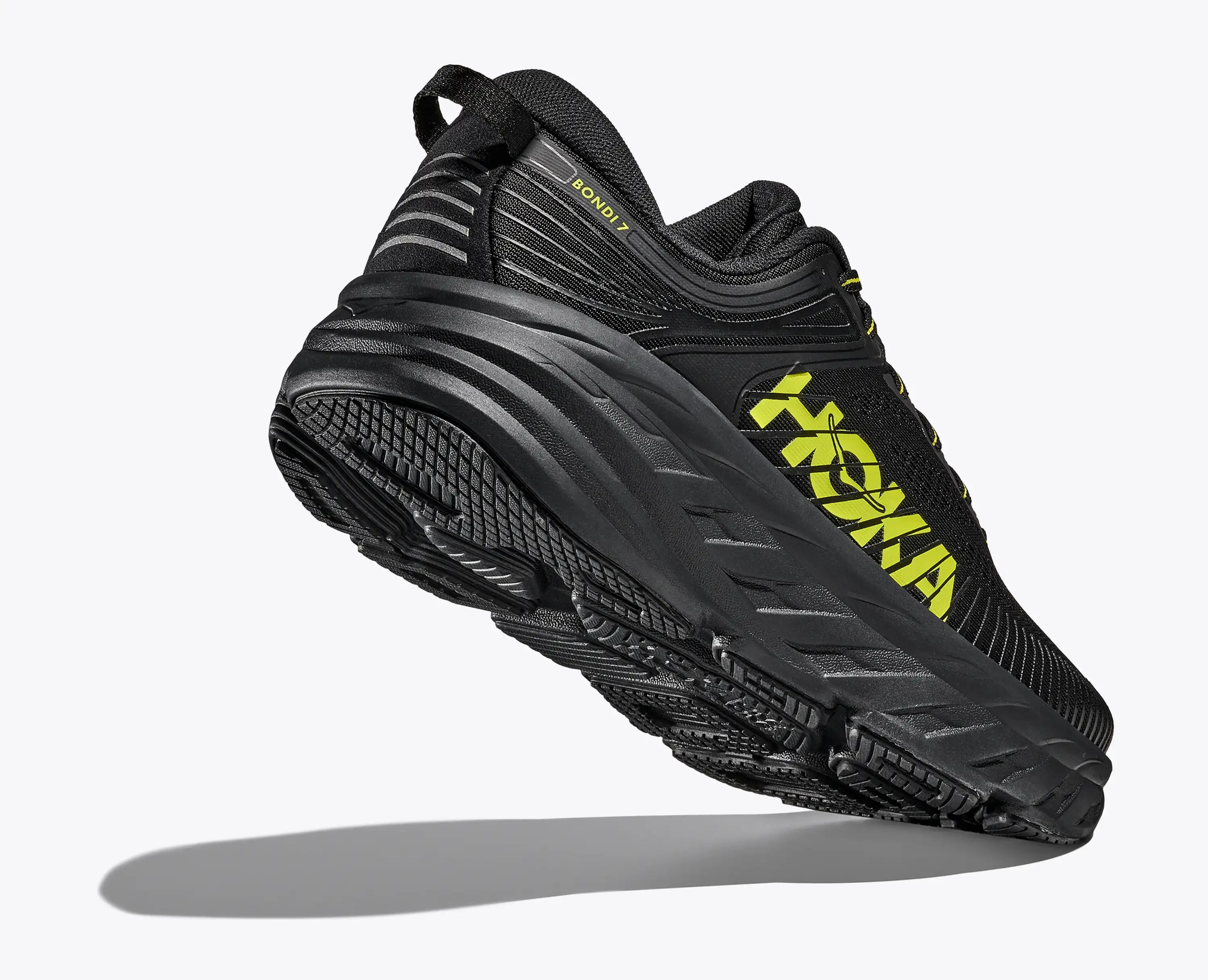 Hoka 'S Bondi 7 Black Hoka Citrus