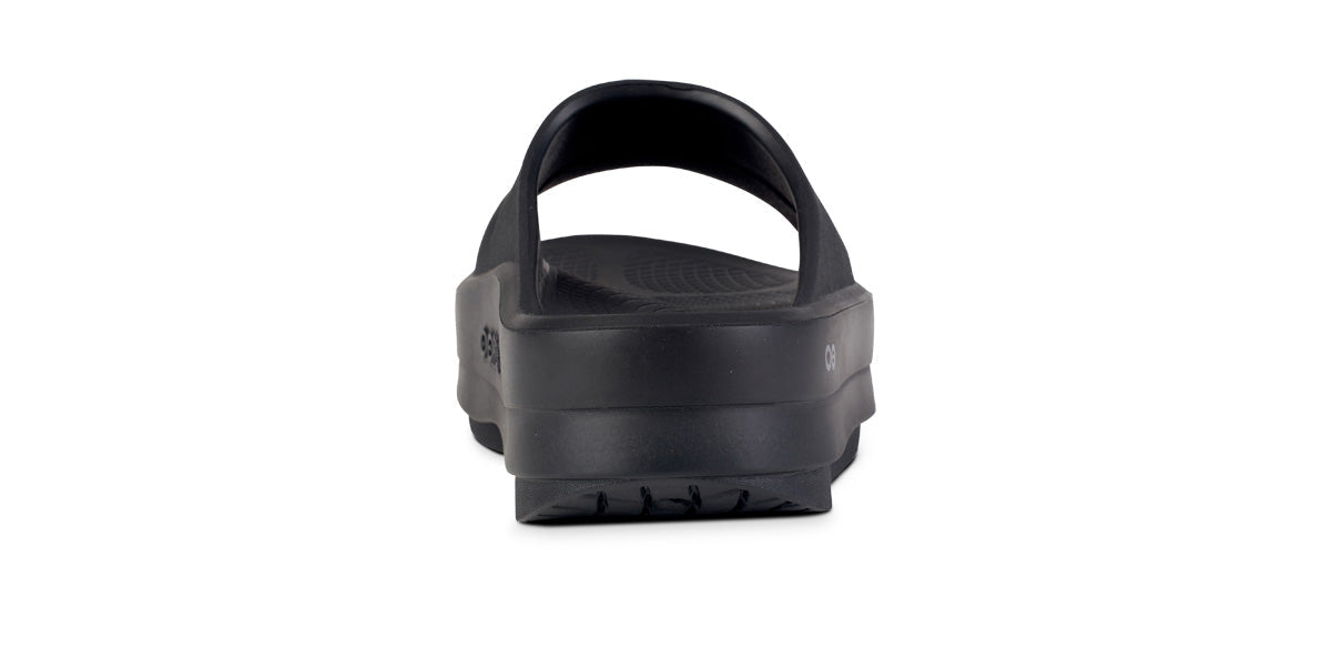 Oofos Women's Platform Slide Black