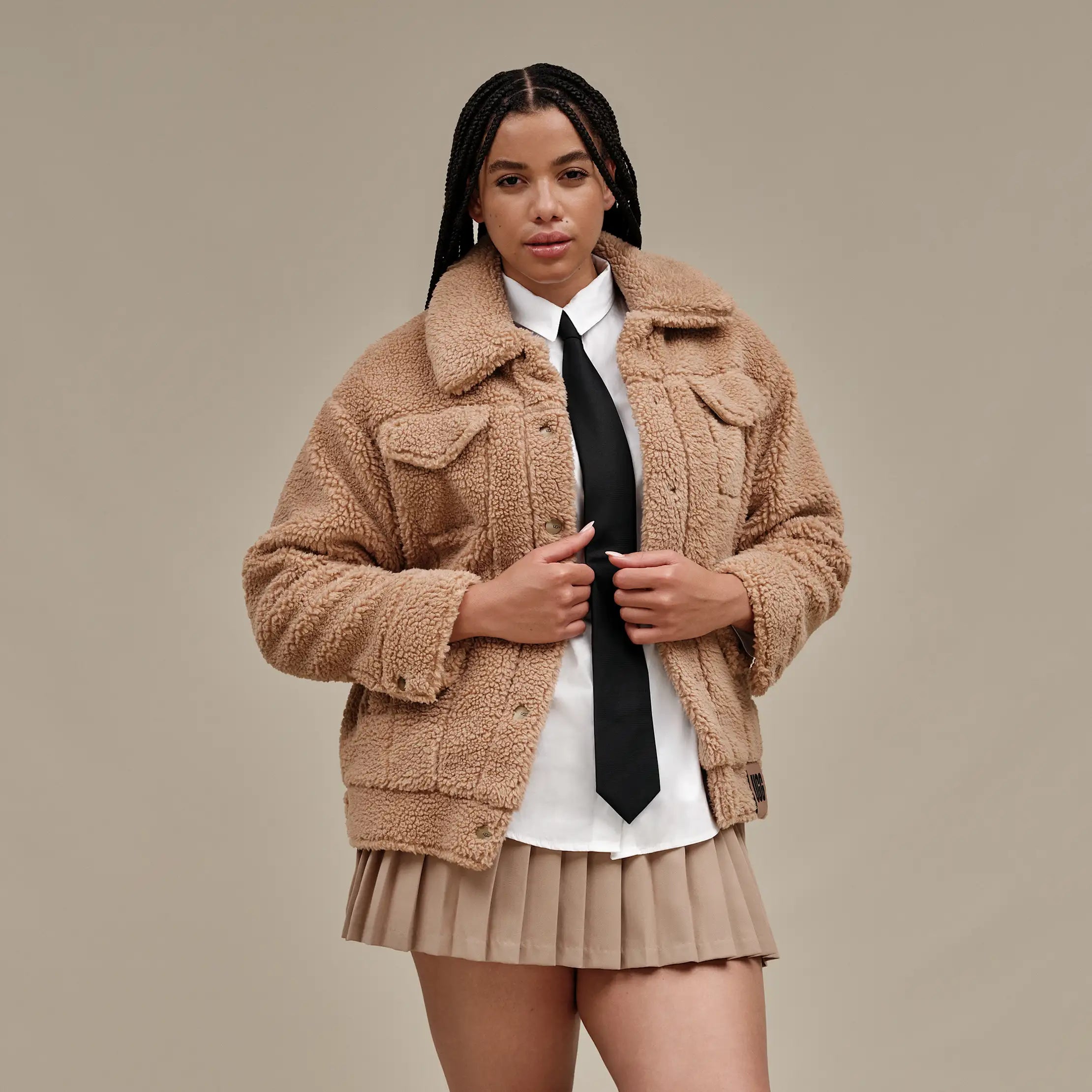 Ugg Frankie Sherpa Trucker Jacket Camel