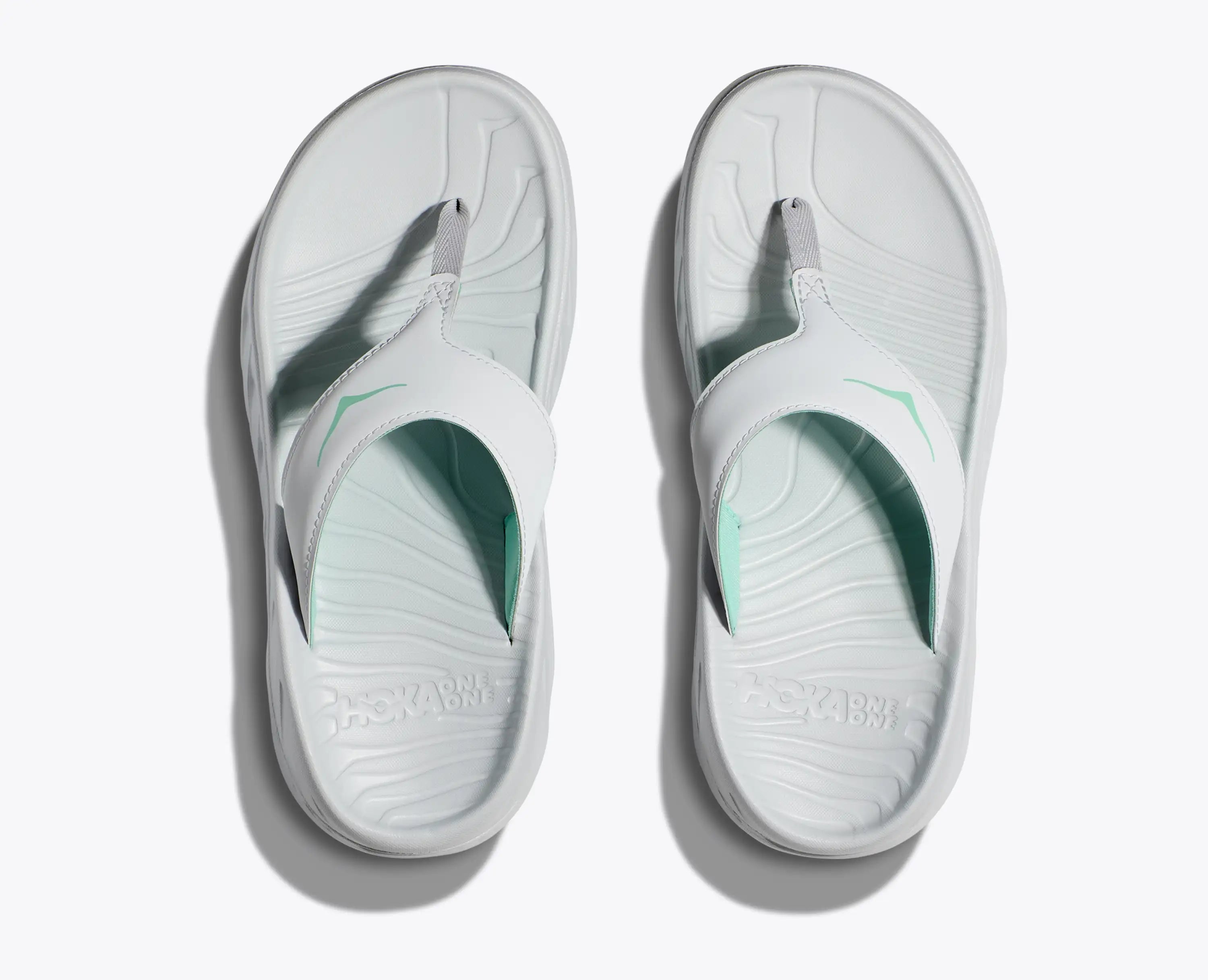 Hoka Women'S Ora Recovery Flip Cosmic Grey Seafoam