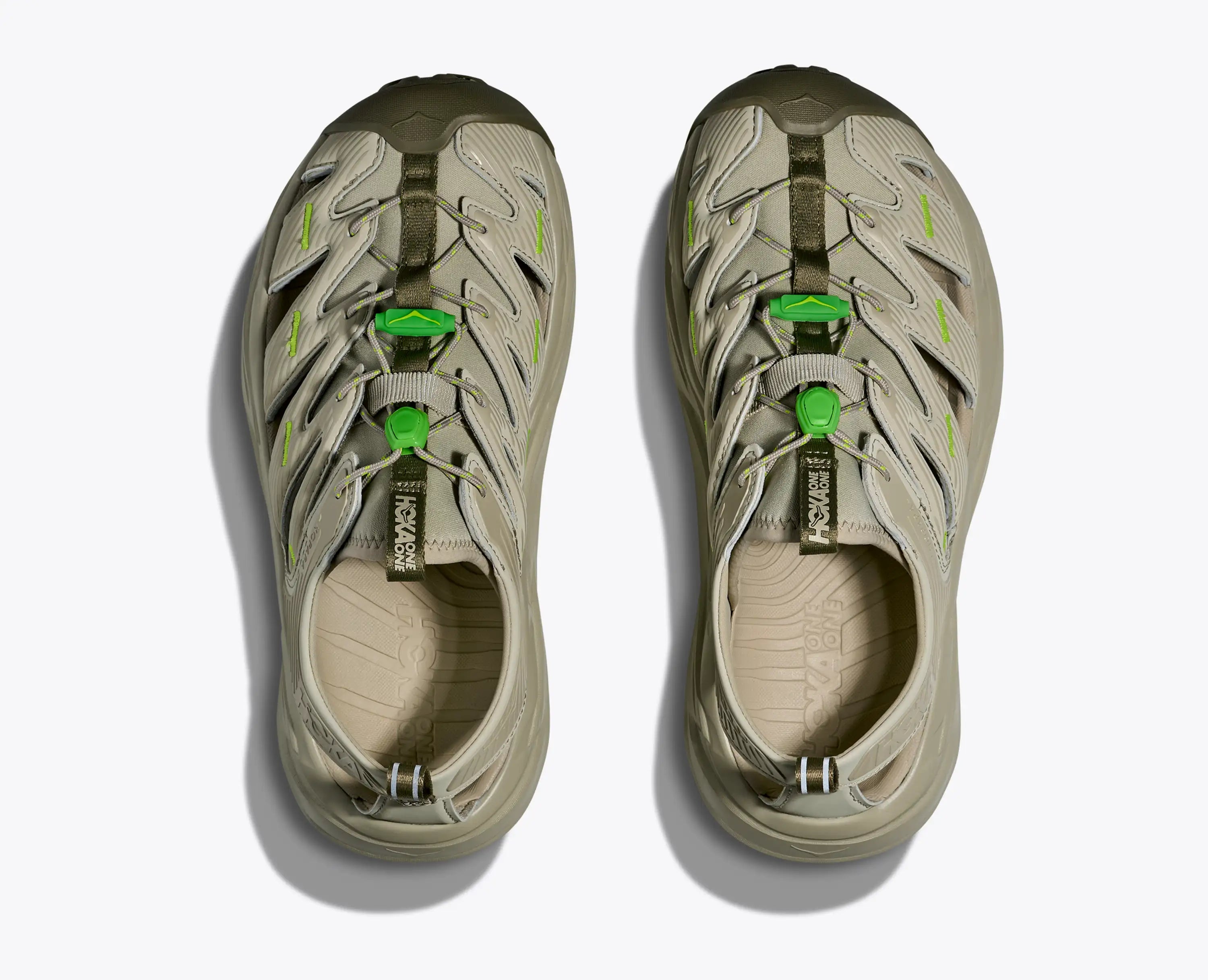 Hoka Hopara Oyster Mushroom Neon Lime
