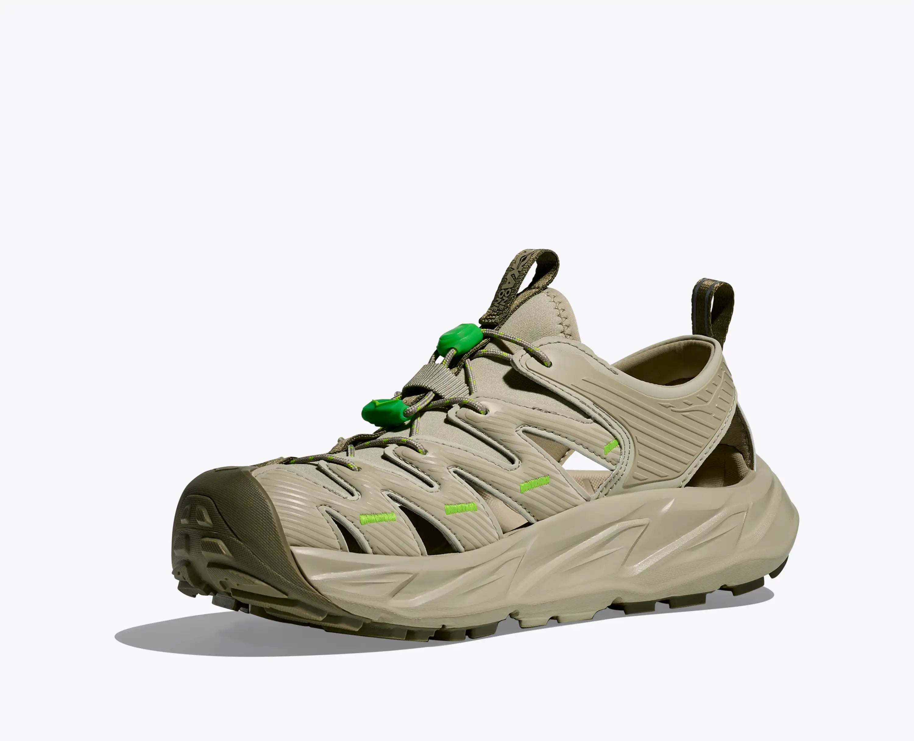Hoka Hopara Oyster Mushroom Neon Lime