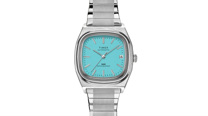 Timex Automatic 1983 E Line Stainless Steel Expansion Band Watch