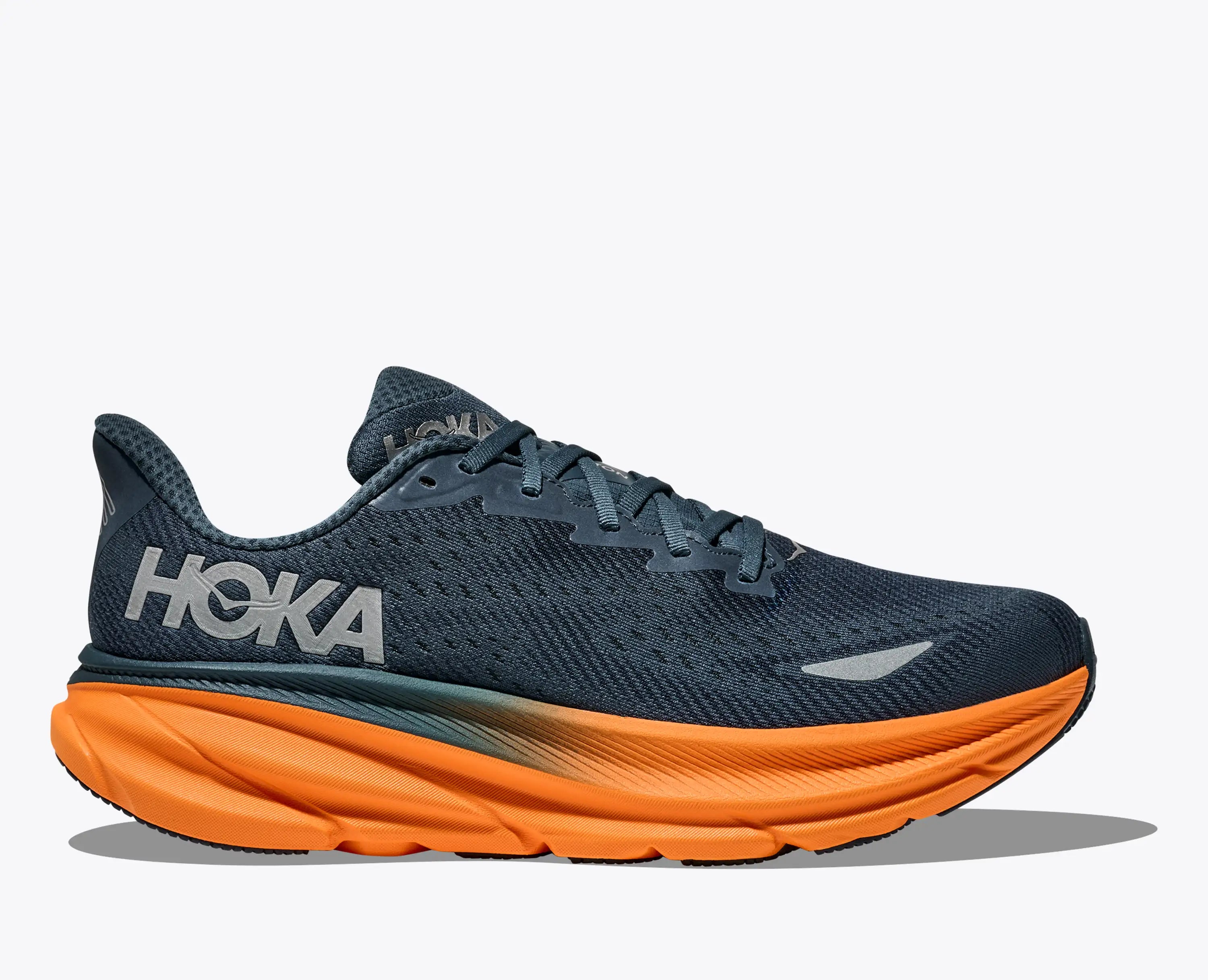 Hoka 'S Clifton 9 Gtx Stormy Skies Orange Zest