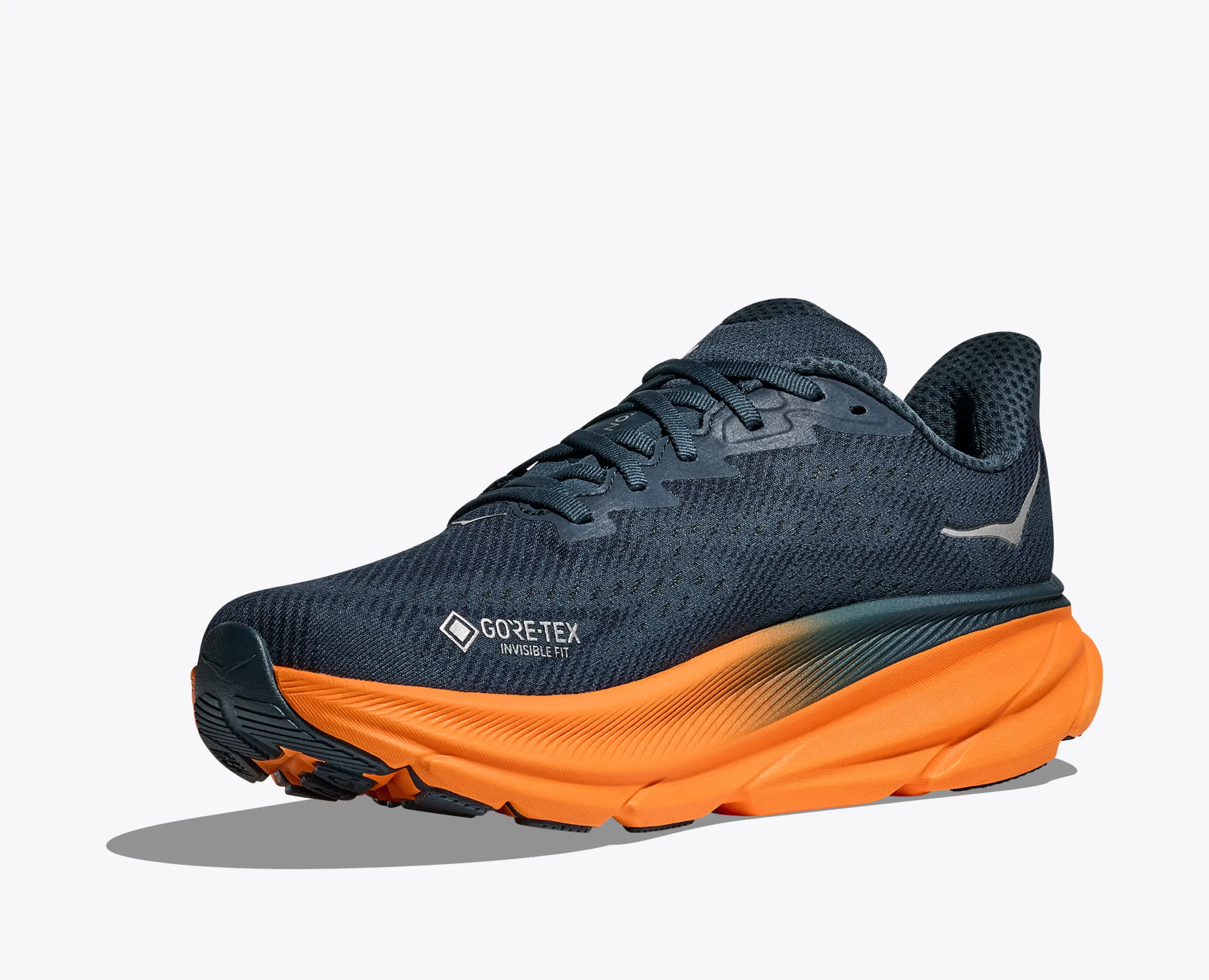 Hoka 'S Clifton 9 Gtx Stormy Skies Orange Zest