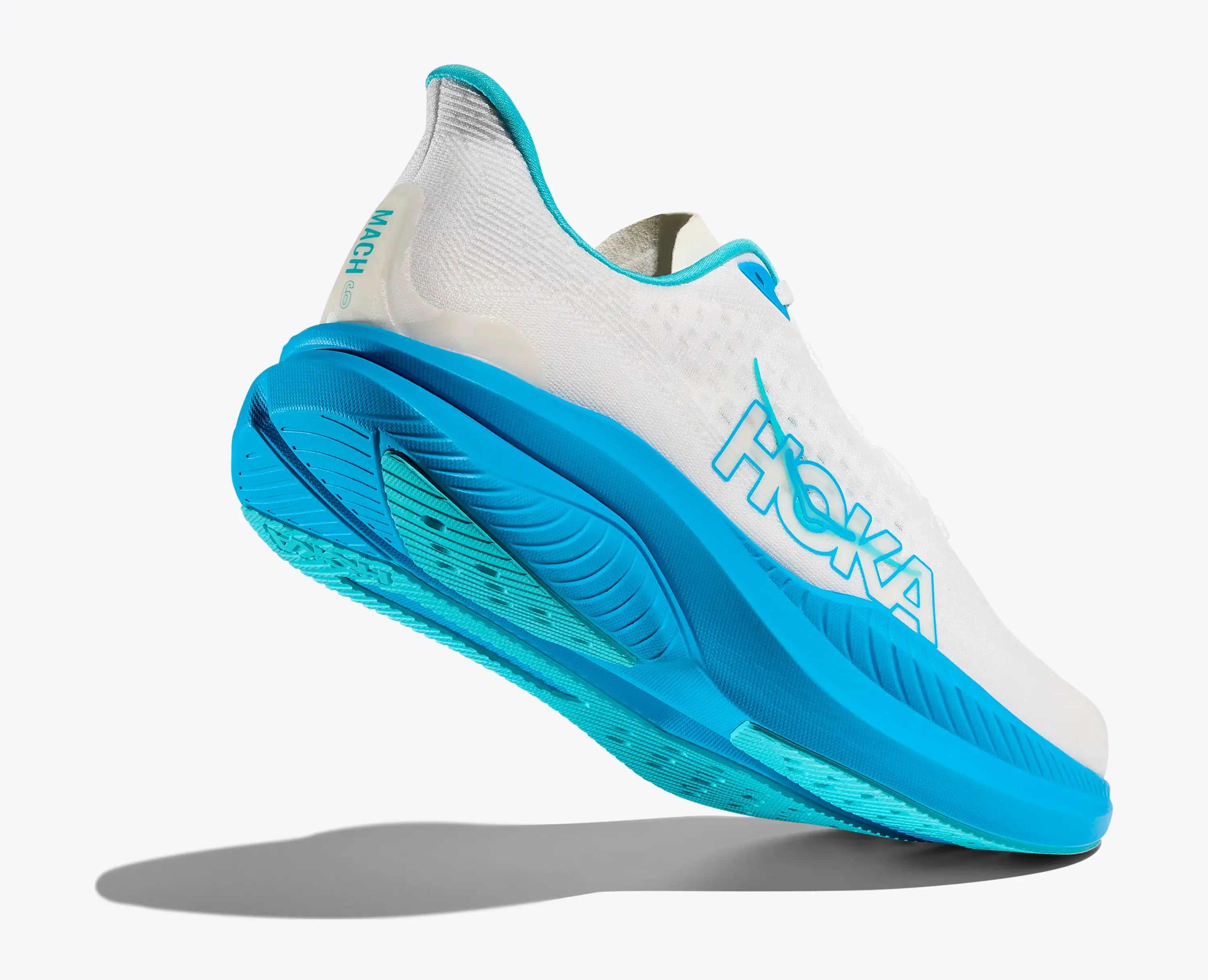 Hoka 'S Mach 6 White Skyward Blue