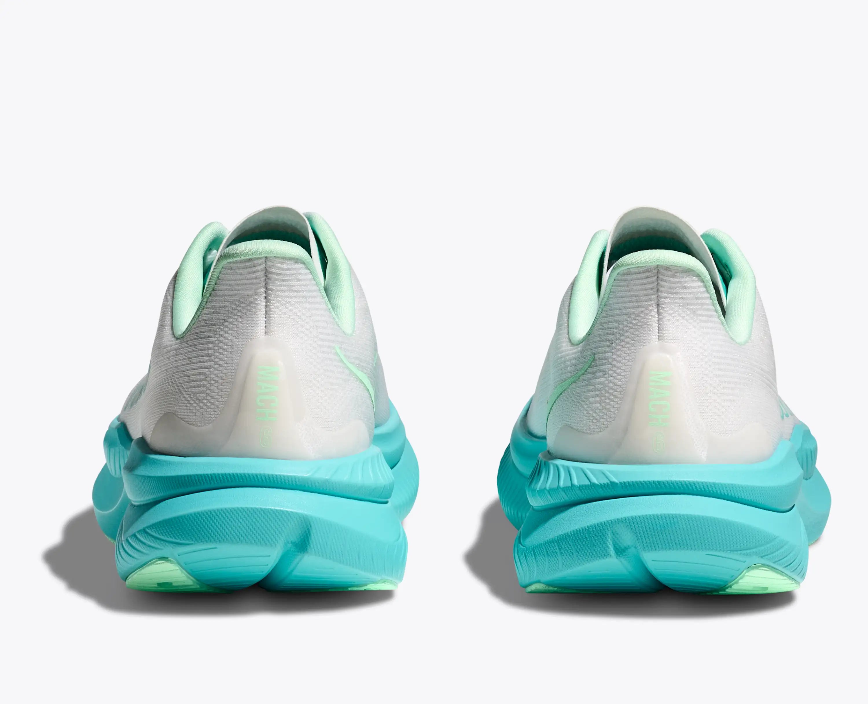 Hoka Women'S Mach 6 White Cielo Blue
