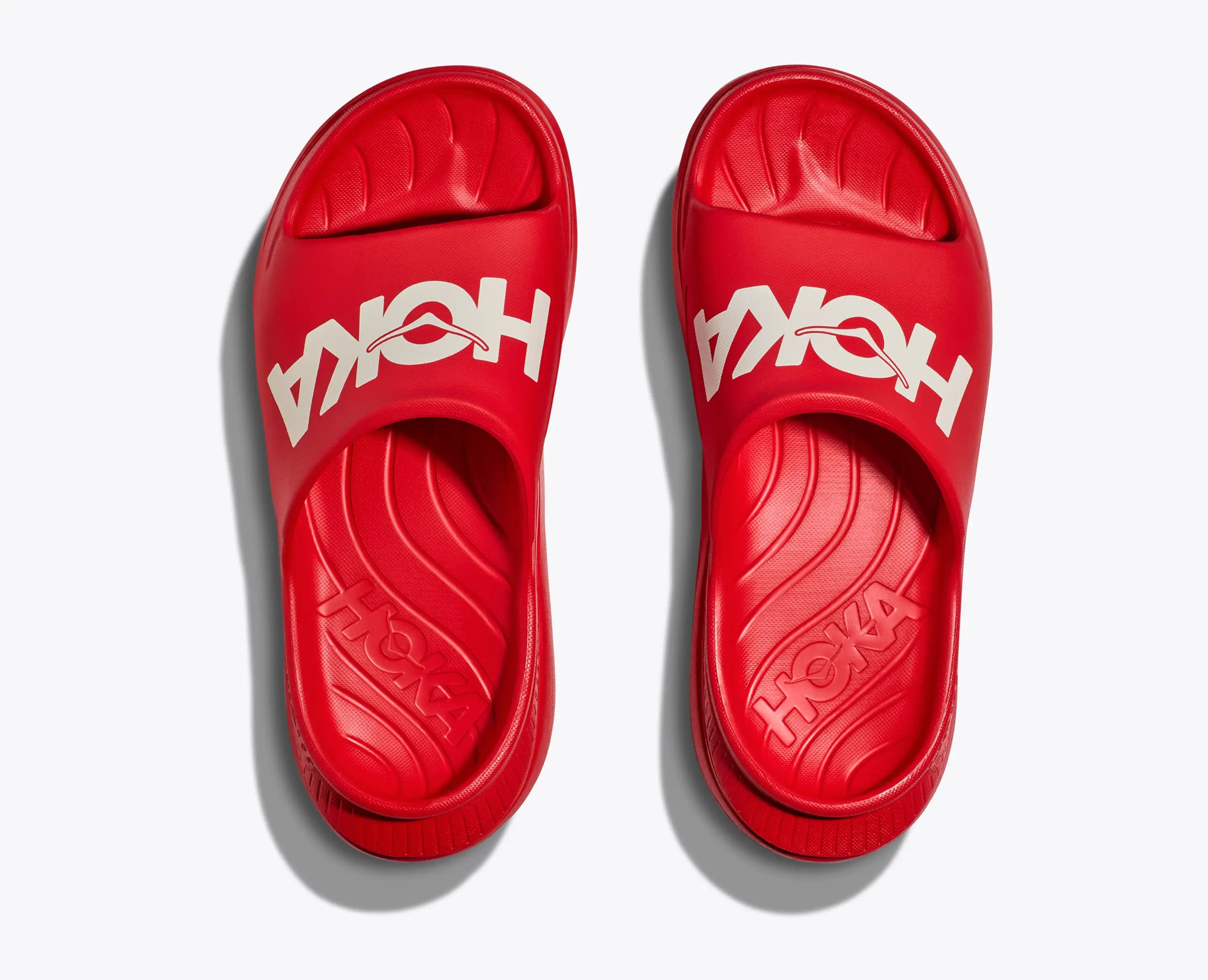 Hoka Ora Athletic Slide Vermillion White