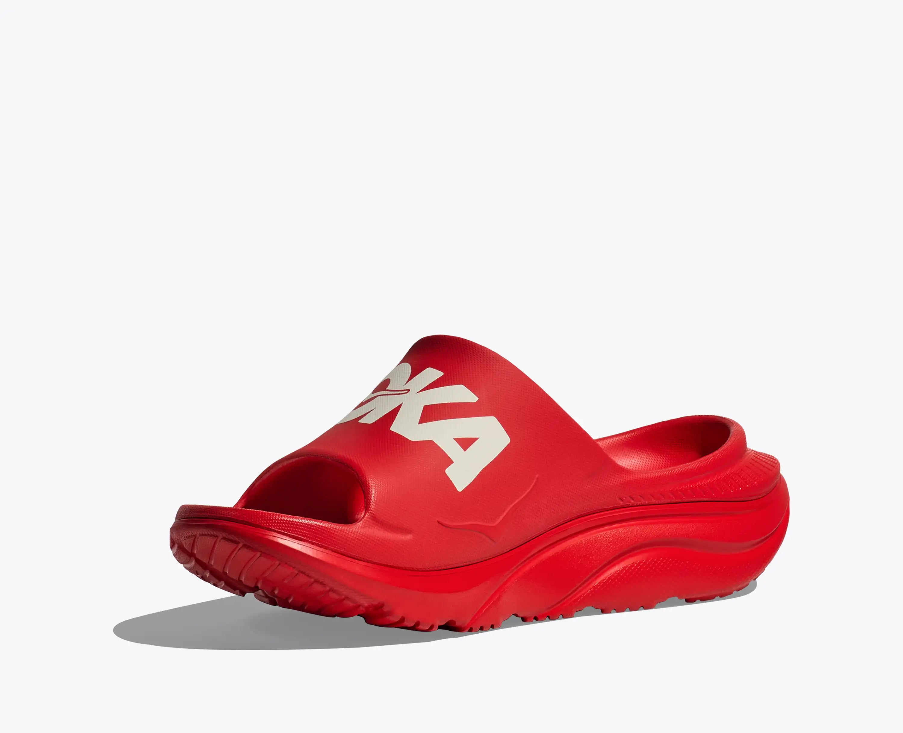 Hoka Ora Athletic Slide Vermillion White
