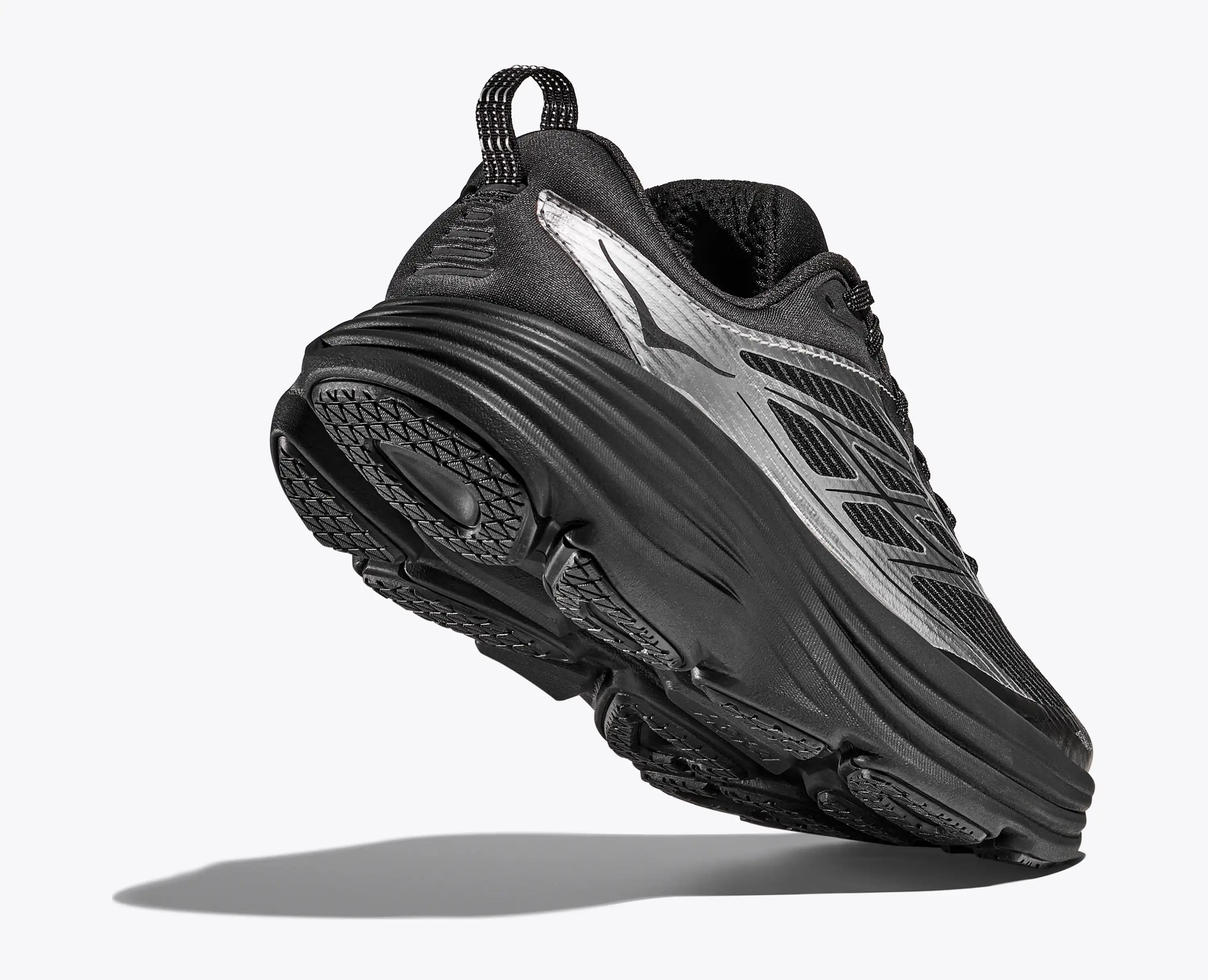 Hoka Stealth Tech Bondi 8 Caged Silver Black