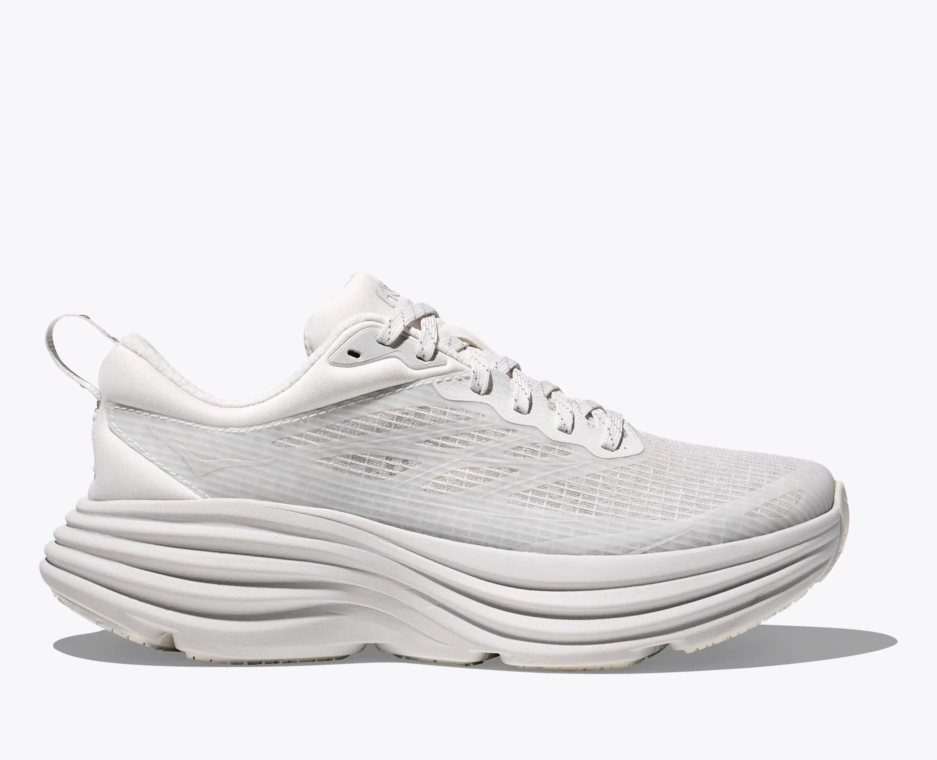 Hoka Stealth Tech Bondi 8 Caged White Cosmic Grey