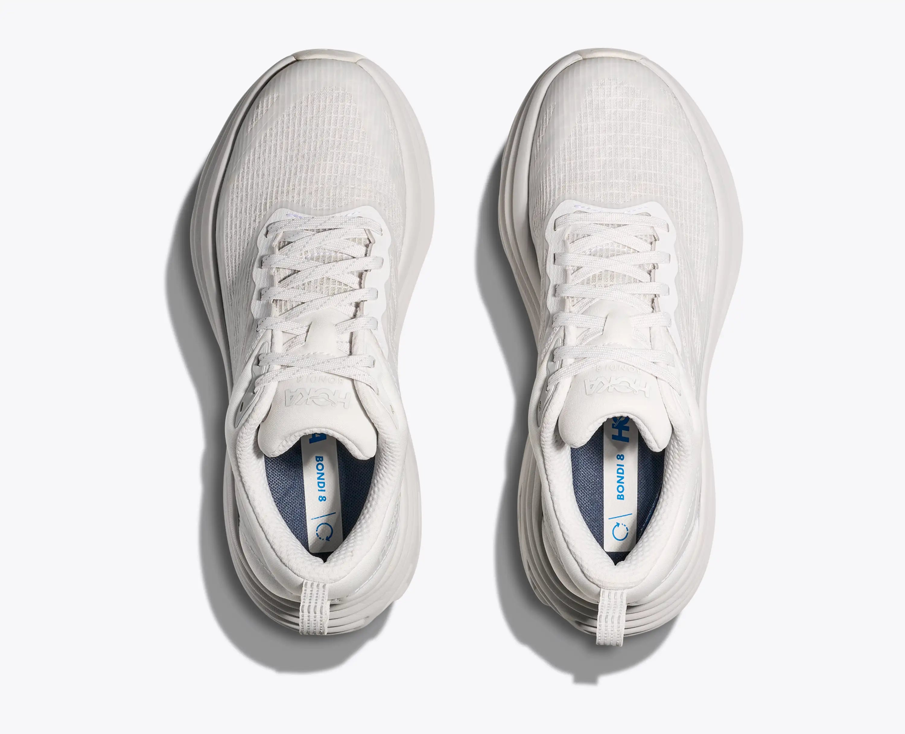 Hoka Stealth Tech Bondi 8 Caged White Cosmic Grey