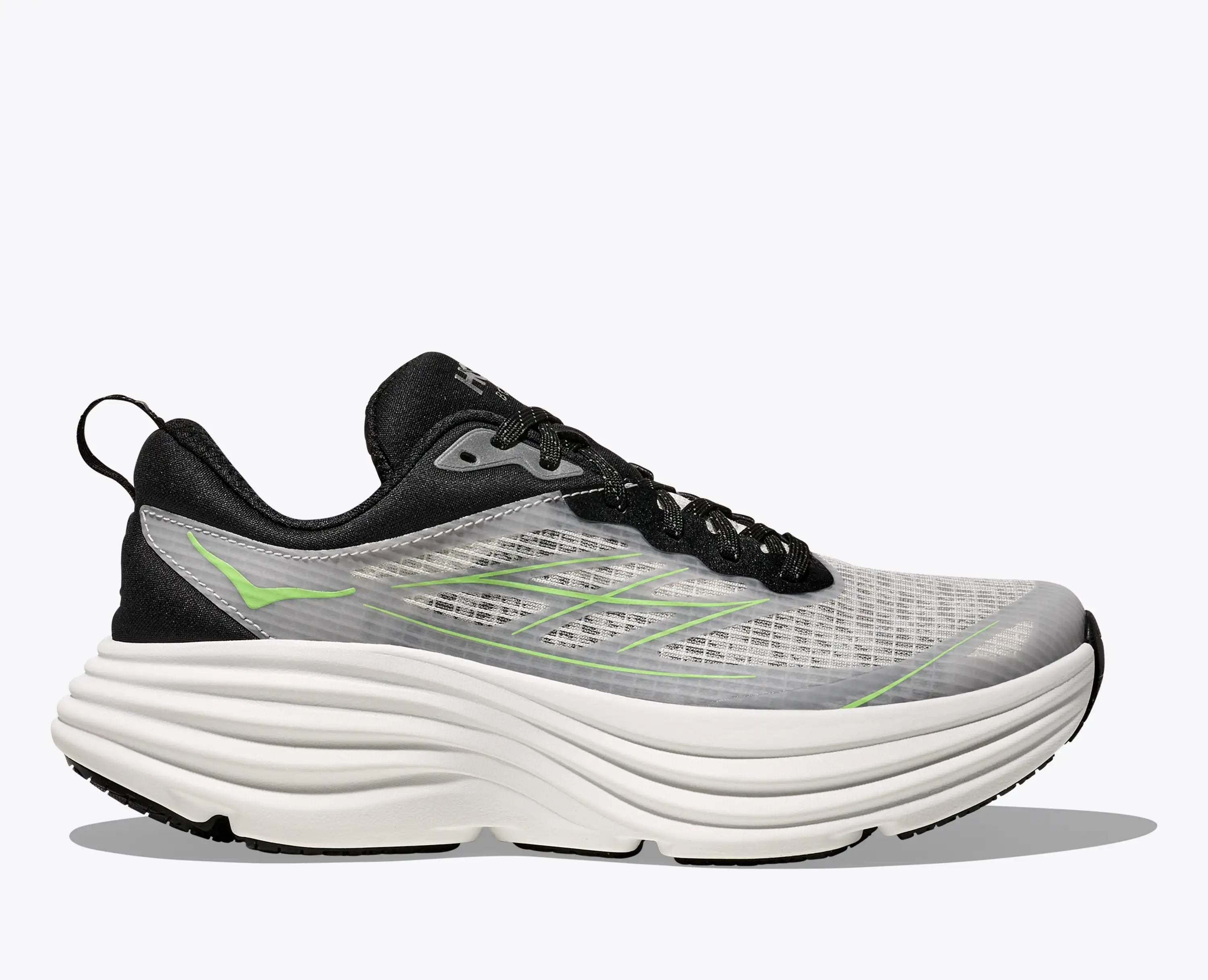 Hoka Stealth Tech Bondi 8 Caged White Tart Apple – Kicks Machine