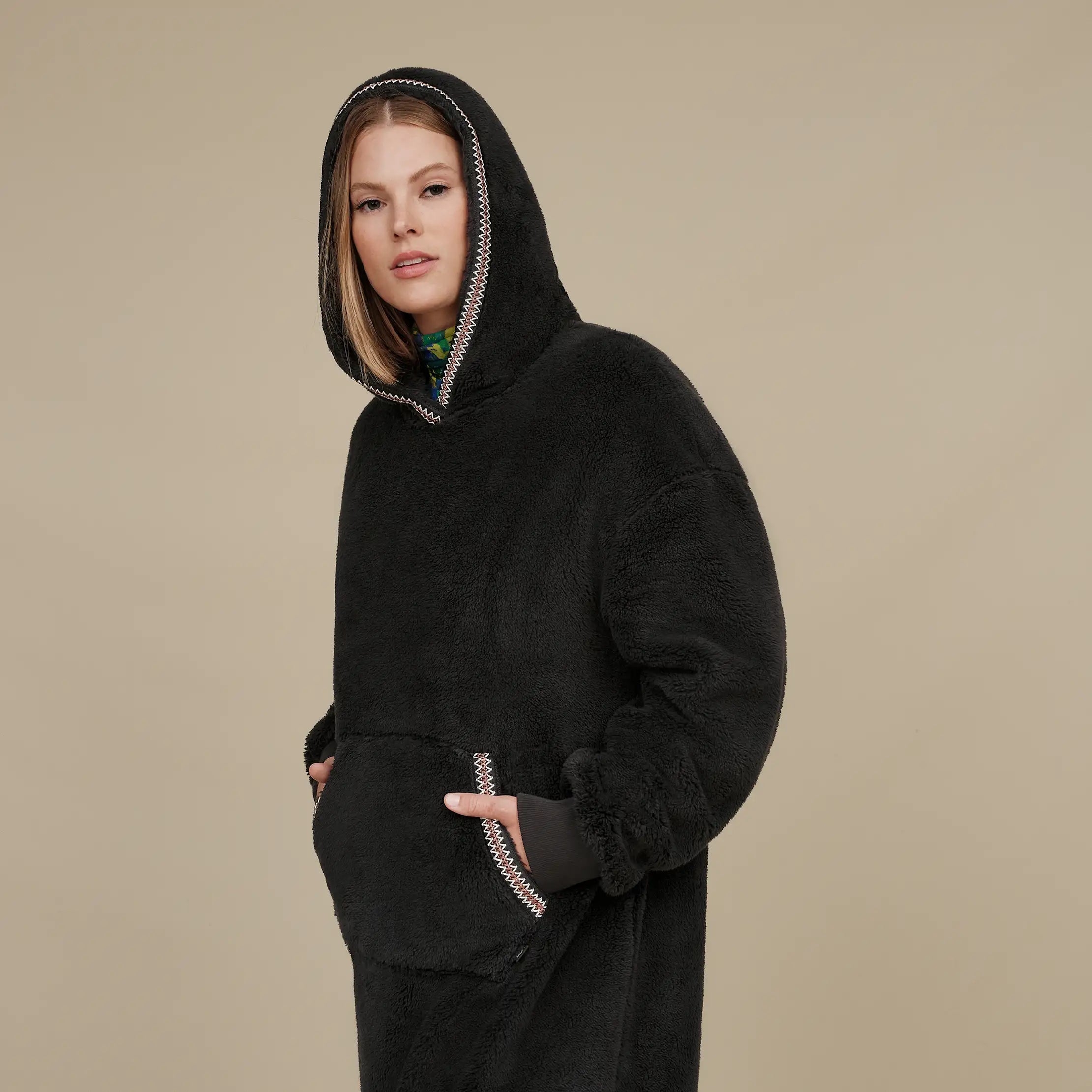 Ugg Uggfluff Oversized Hoodie Black