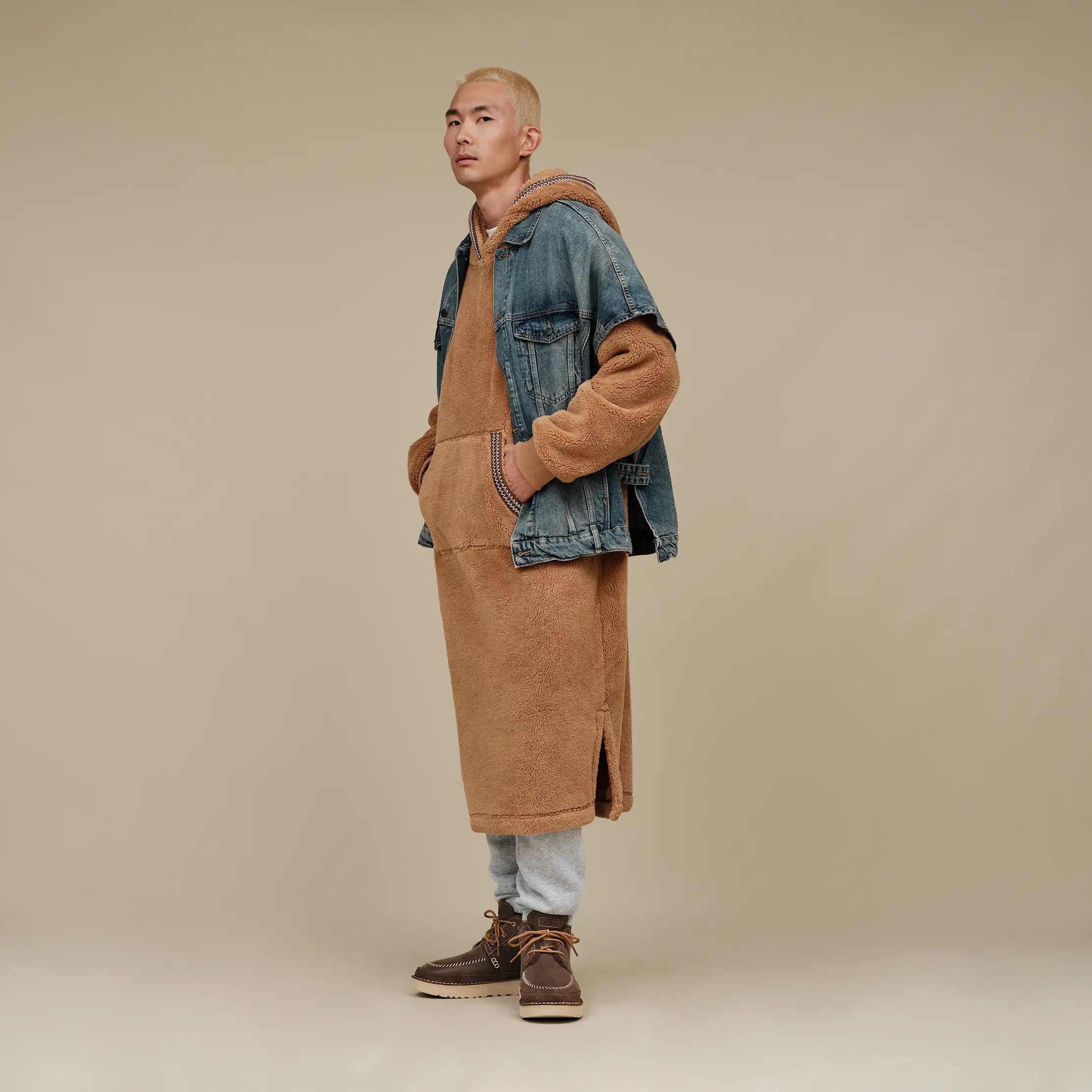 Ugg Uggfluff Oversized Hoodie Chestnut