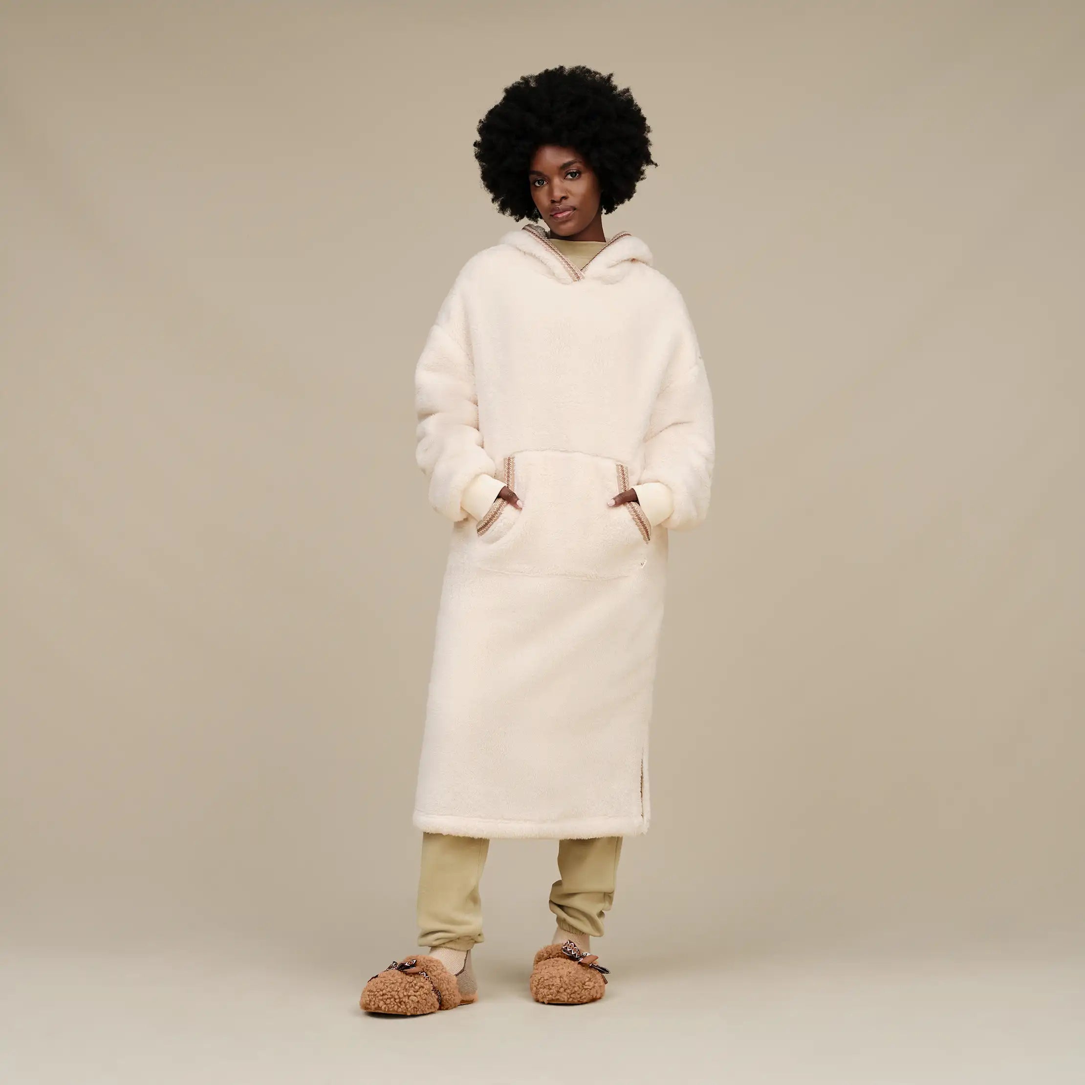 Ugg Uggfluff Oversized Hoodie Cream