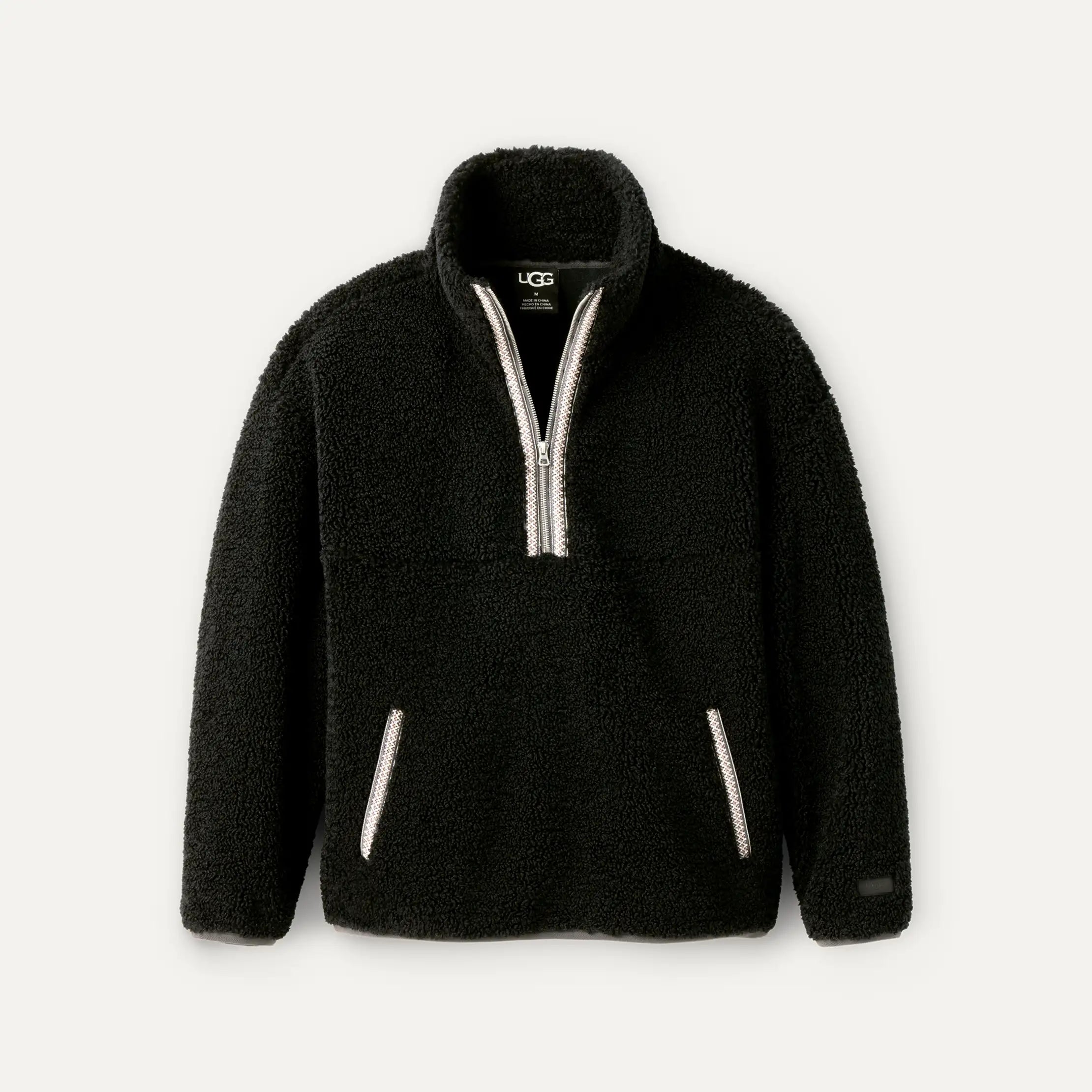 Ugg Uggbraid Half Zip Black