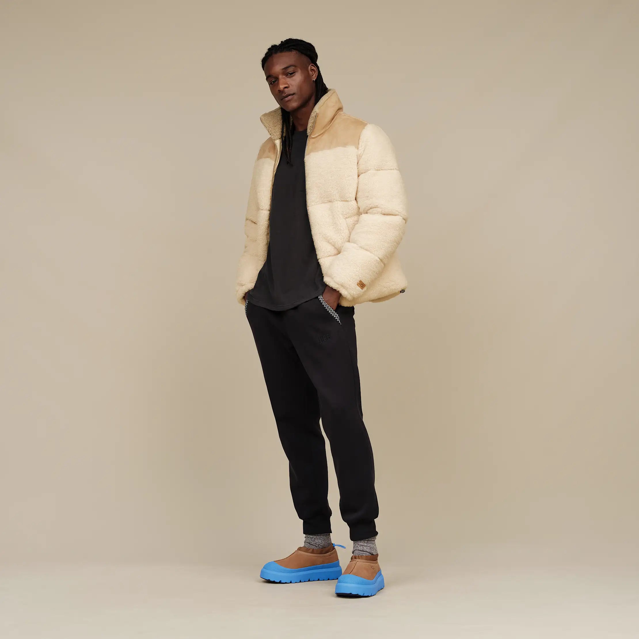 Ugg Emette Uggfluff Puffer Jacket Natural / Sand