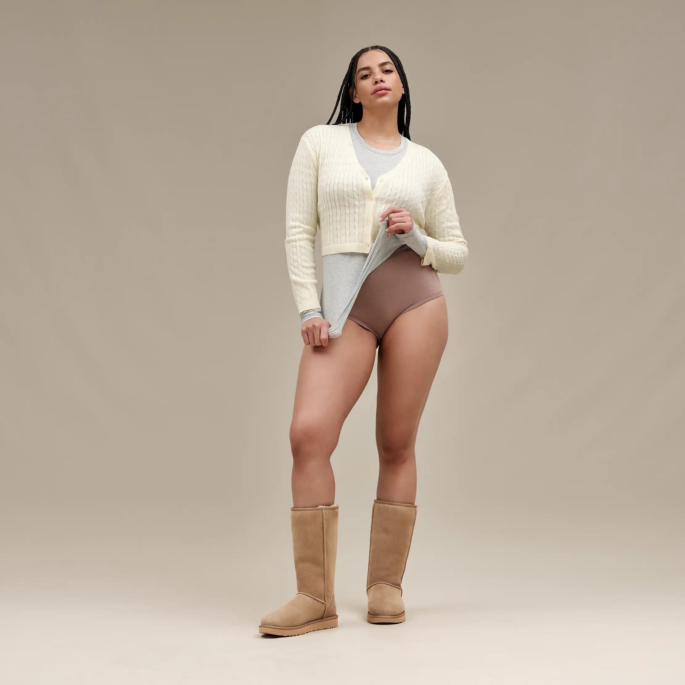 Ugg Aidelene Long Sleeve Tee Grey Heather