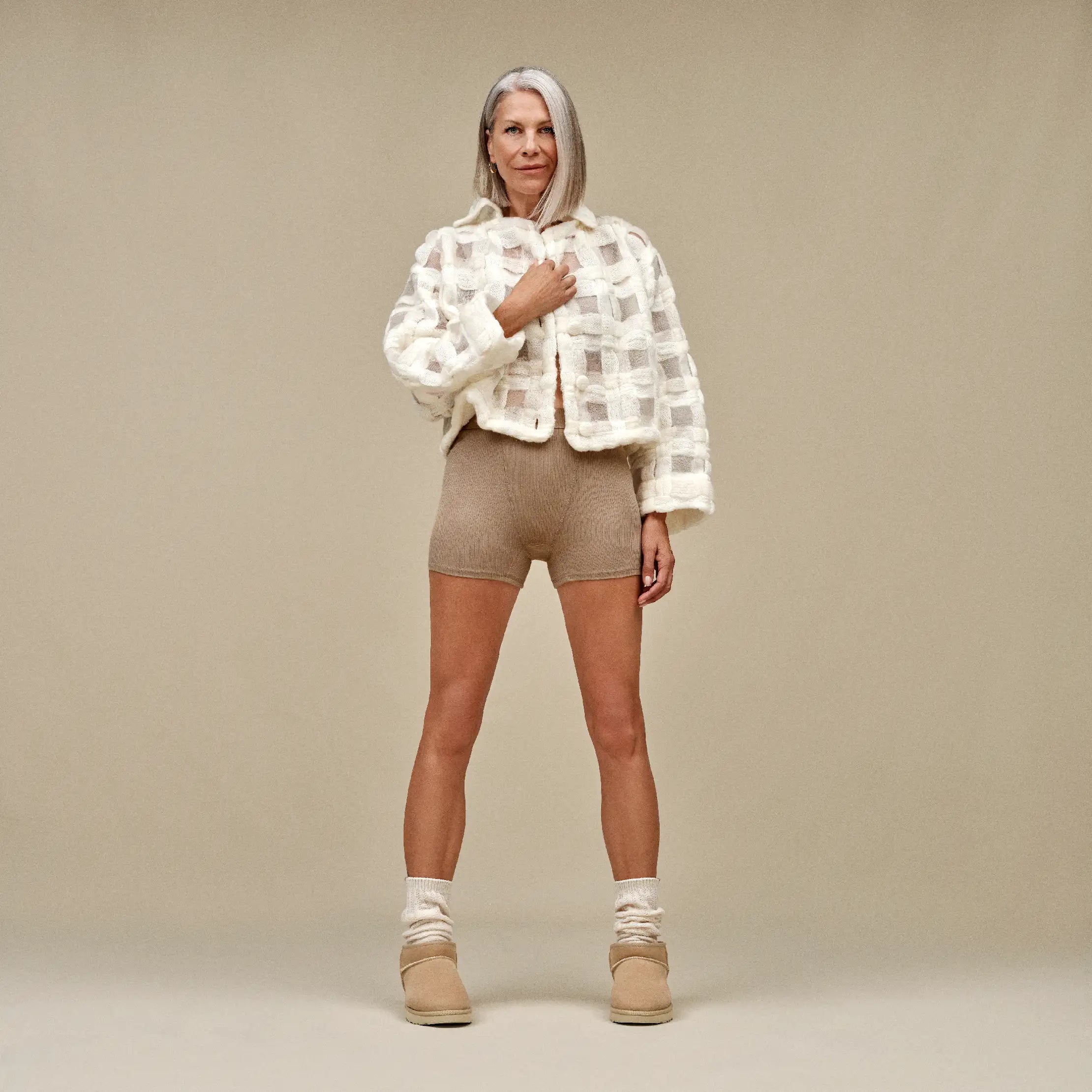 Ugg Alexiah Boy Short Rib Silver Taupe