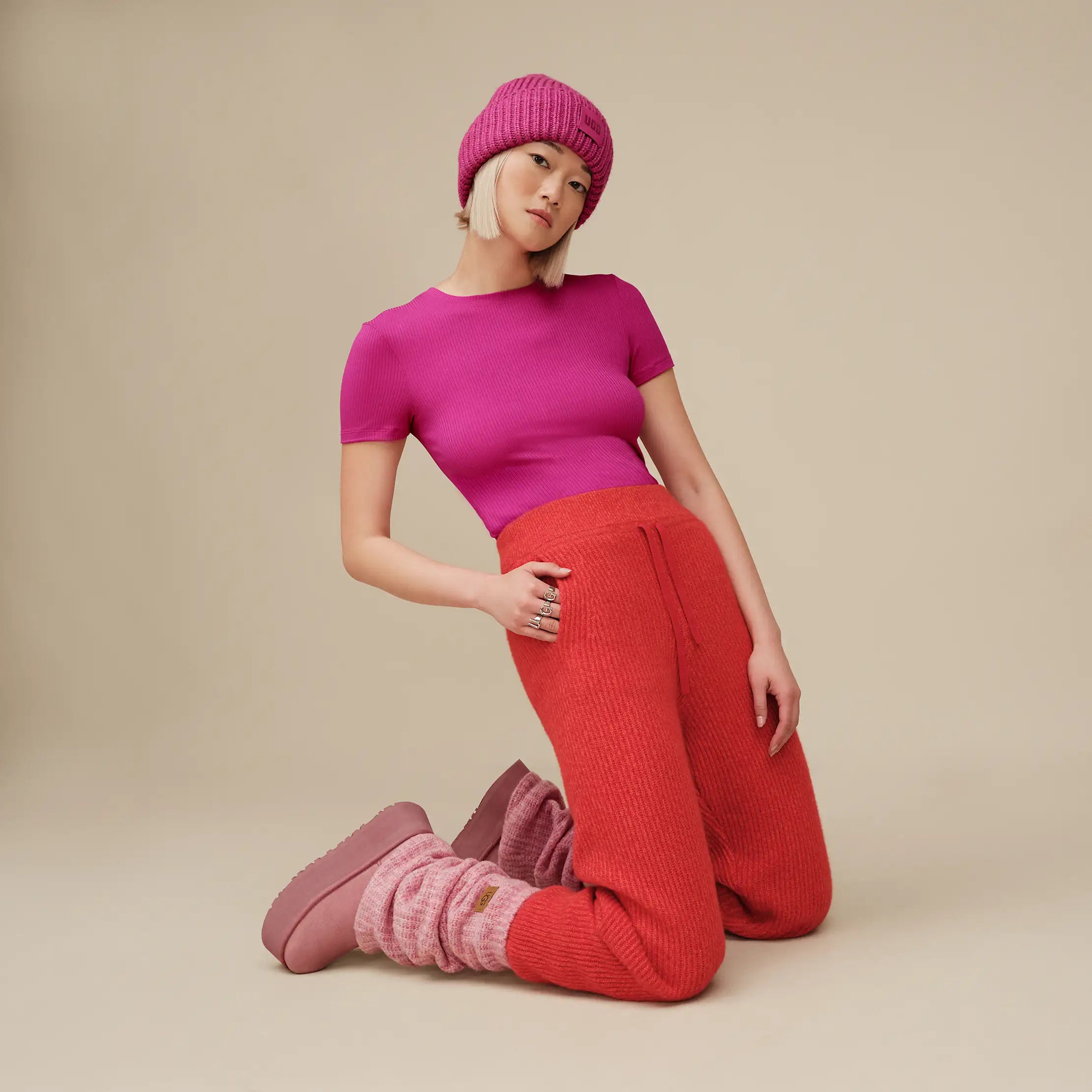 Ugg Miriam Baby Tee Rib Chroma Pink
