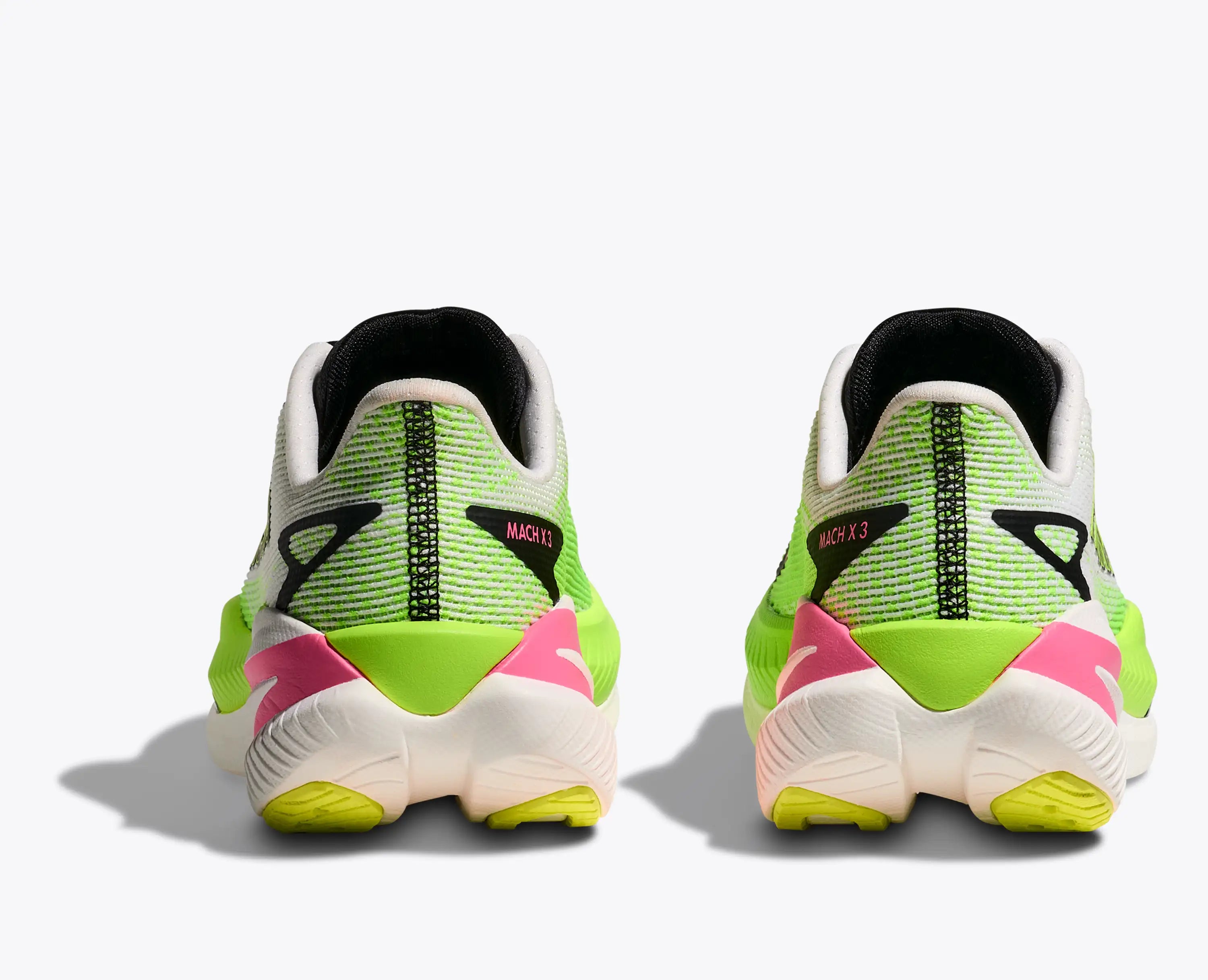 Hoka Women'S Mach X 3 White Neon Lime