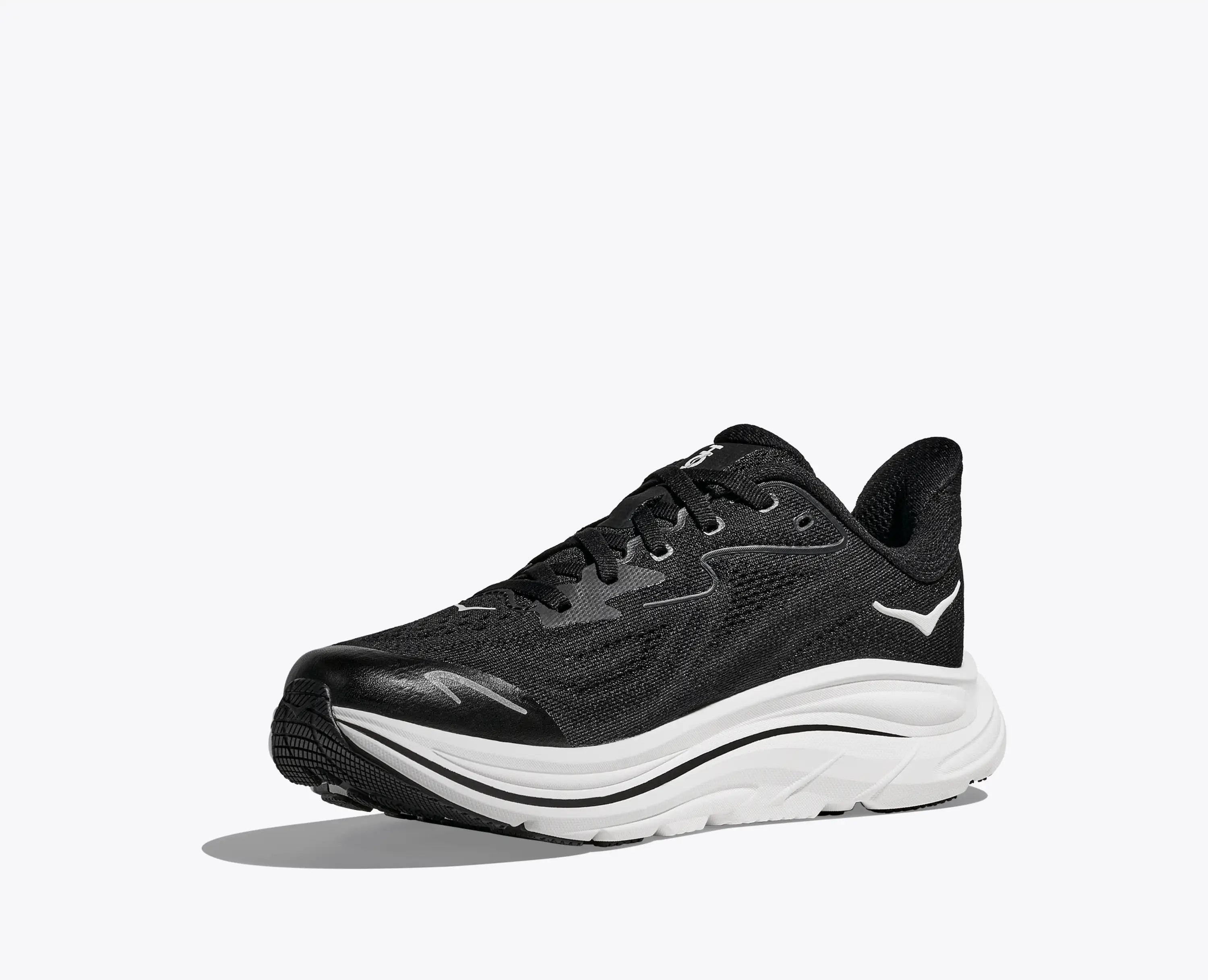 Hoka Big Kids Clifton 10 Black White