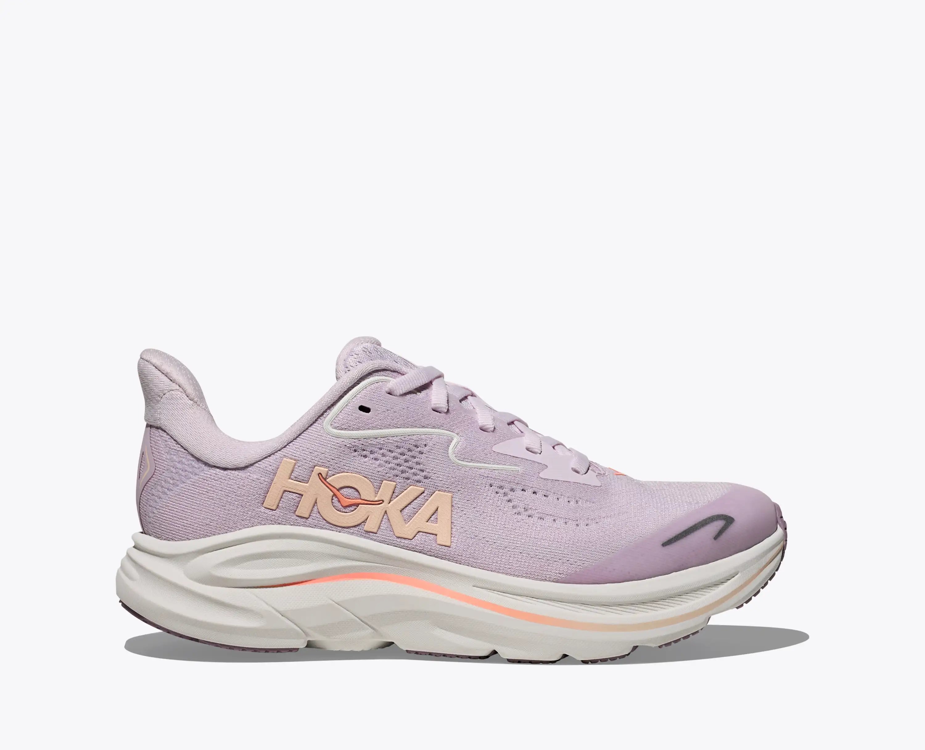 Hoka Big Kids Clifton 10 Lilac Cream Tangerine Glow