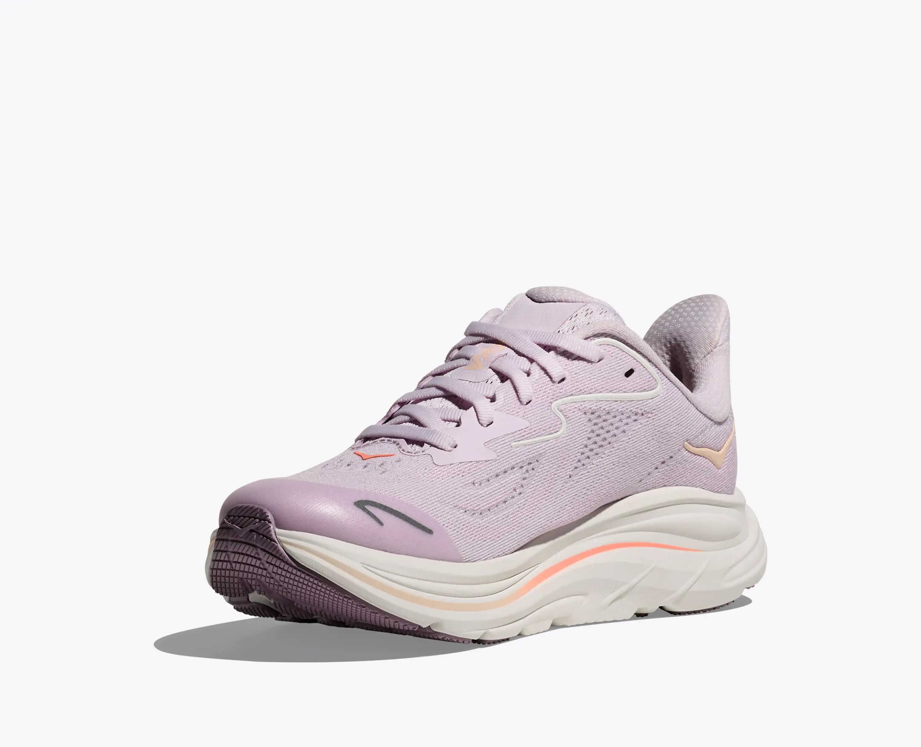 Hoka Big Kids Clifton 10 Lilac Cream Tangerine Glow