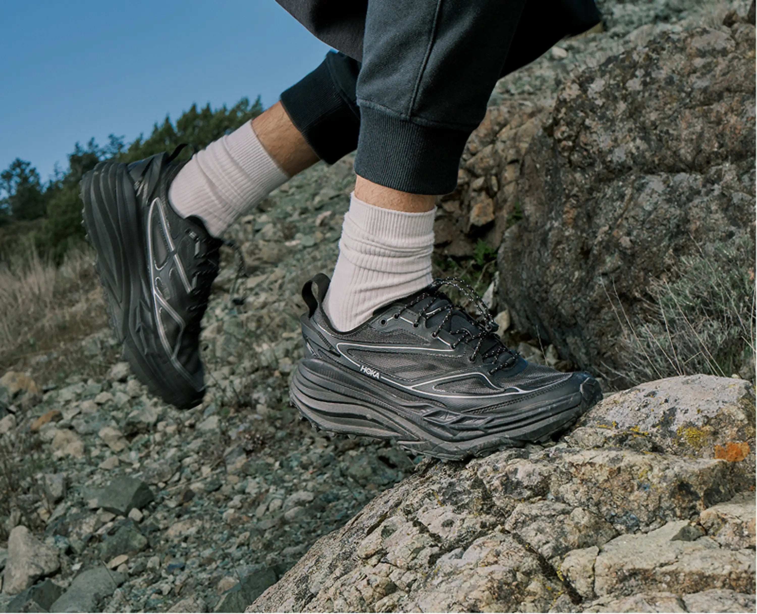 Hoka Stinson One7 Black Silver