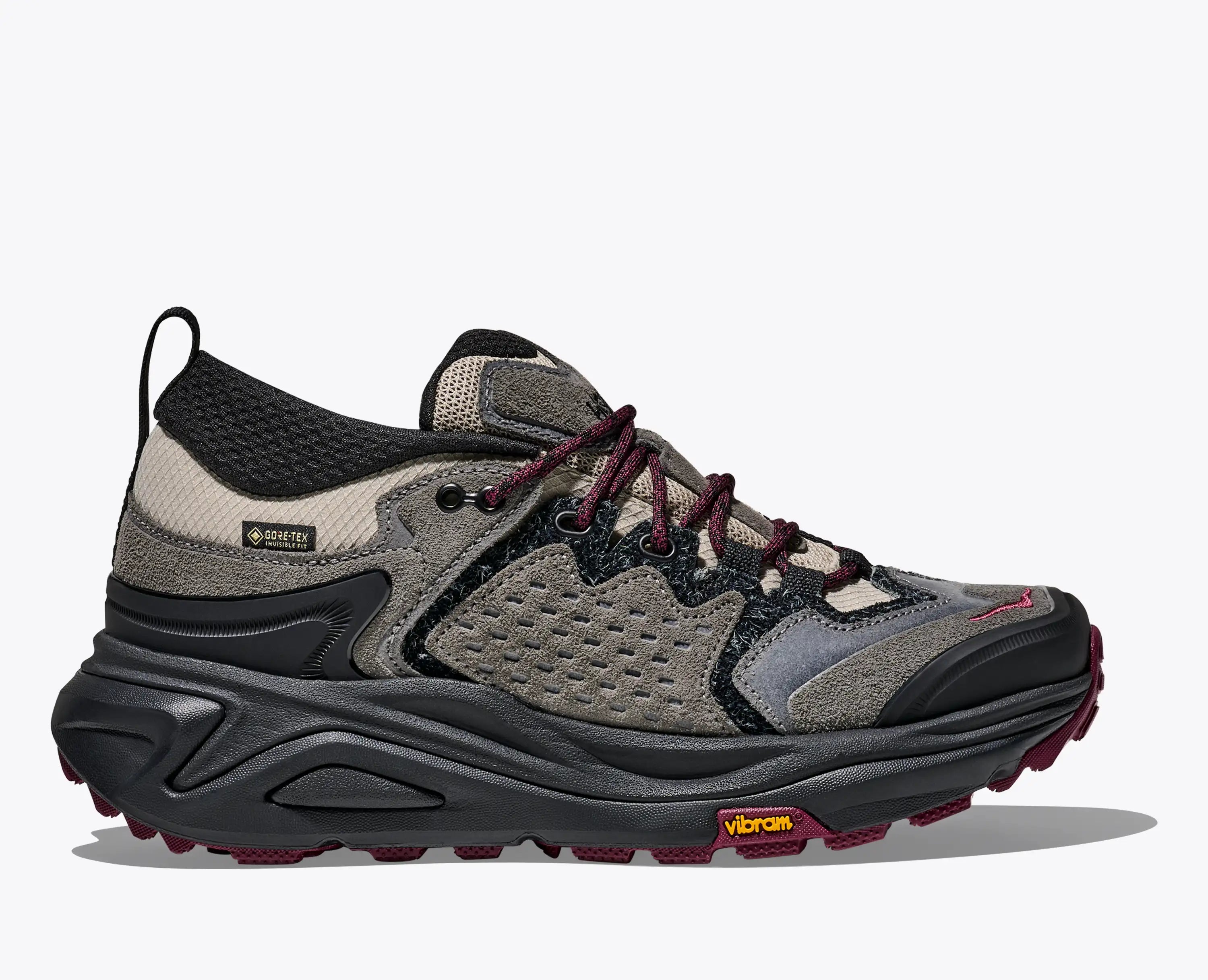 Hoka Elite Terrain System Kaha 3 Low Gtx Black Stone Fruit