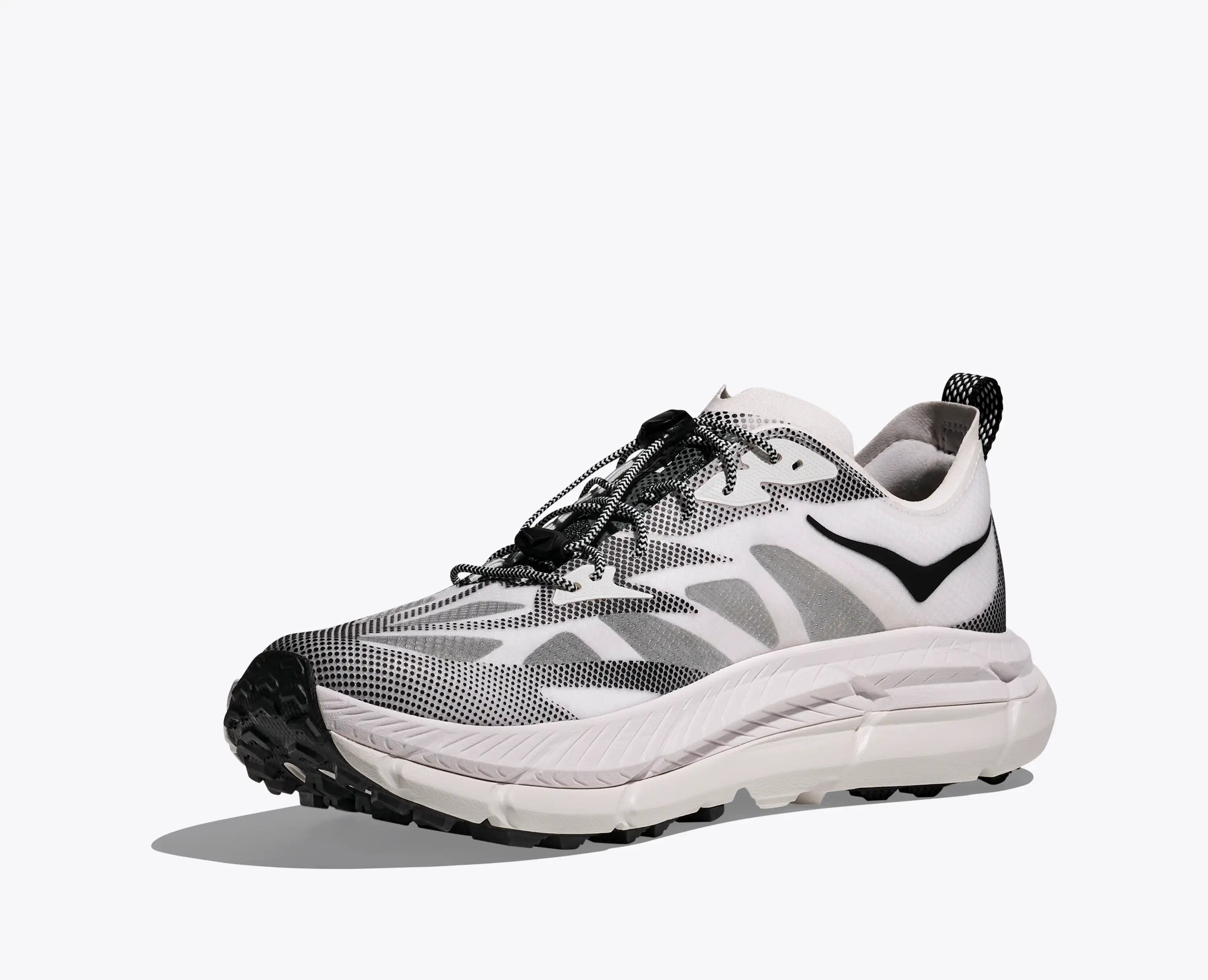 Hoka Stealth Tech Mafate Speed 4 Lite White Black