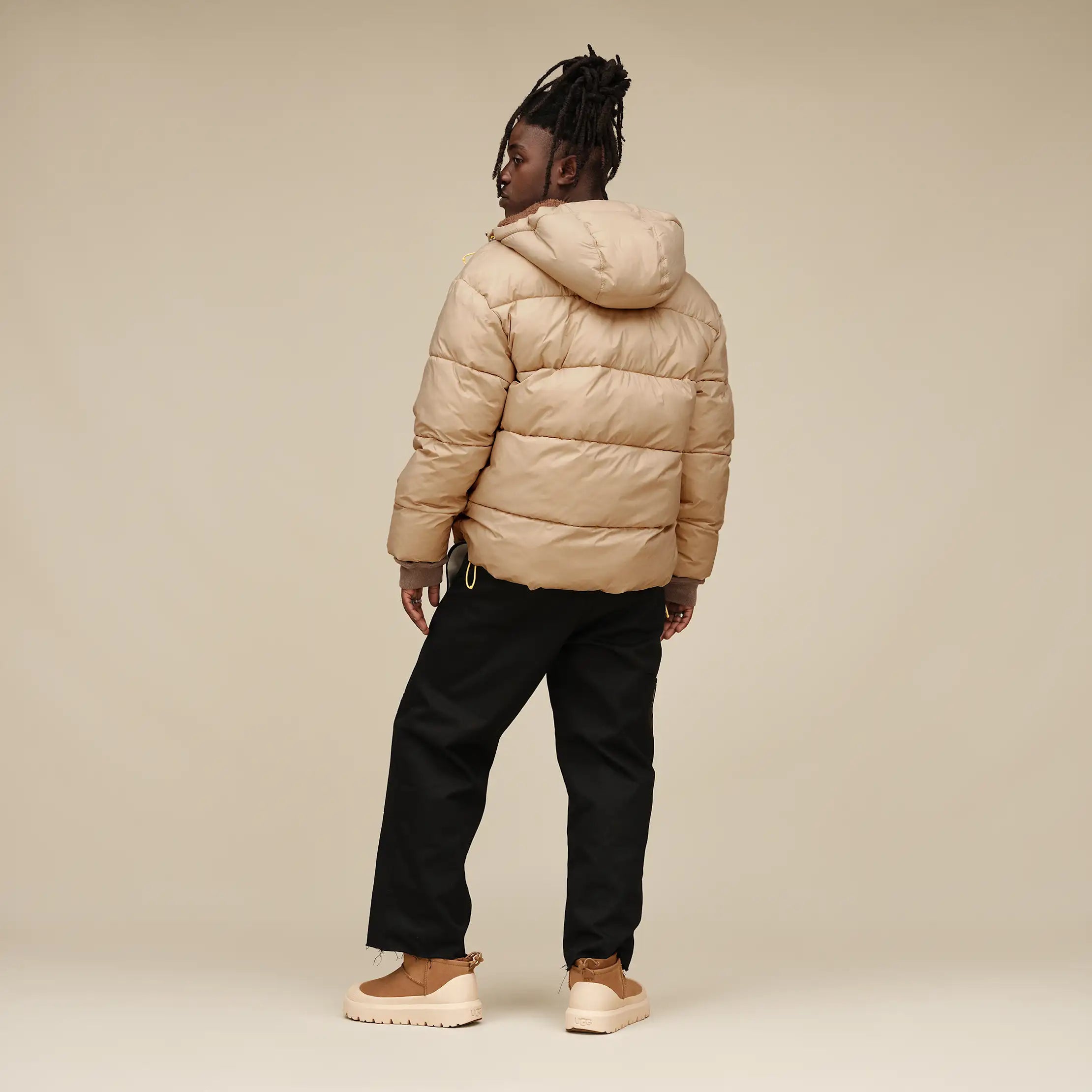 Ugg Xayden Uggbraid Puffer Jacket Mustard Seed / Summer Wheat