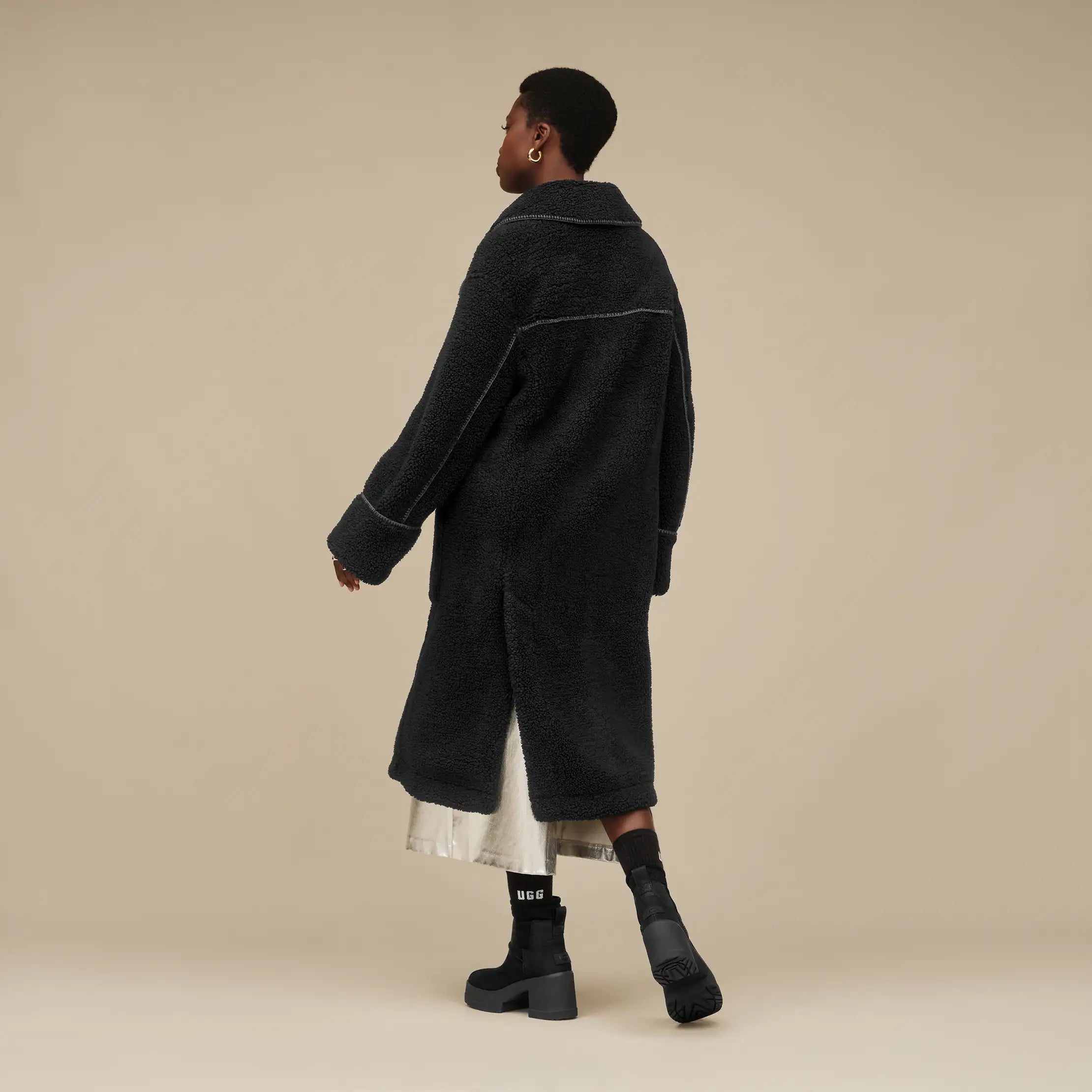 Ugg Sema Uggfluff Coat Black