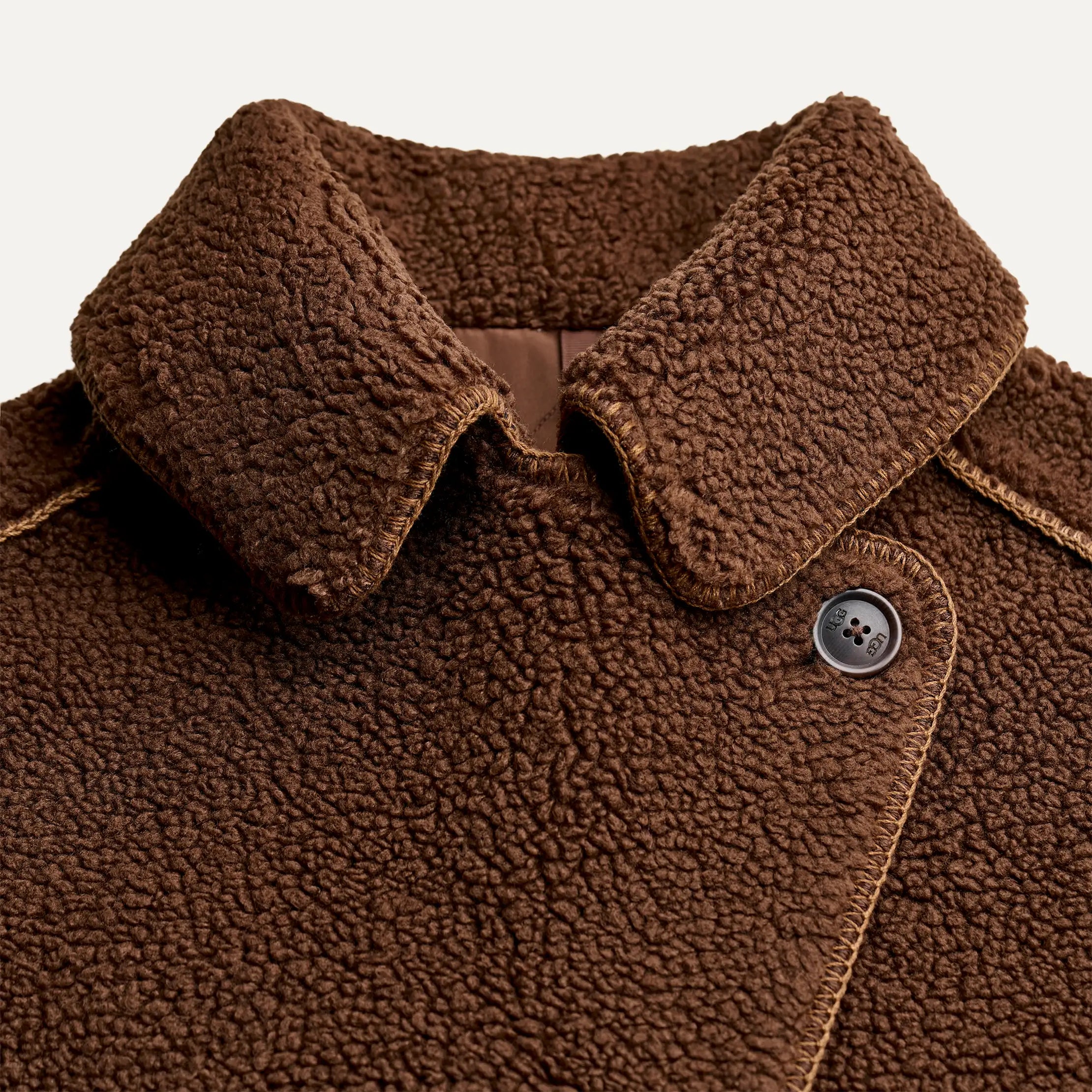 Ugg Sema Uggfluff Coat Deep Nutmeg