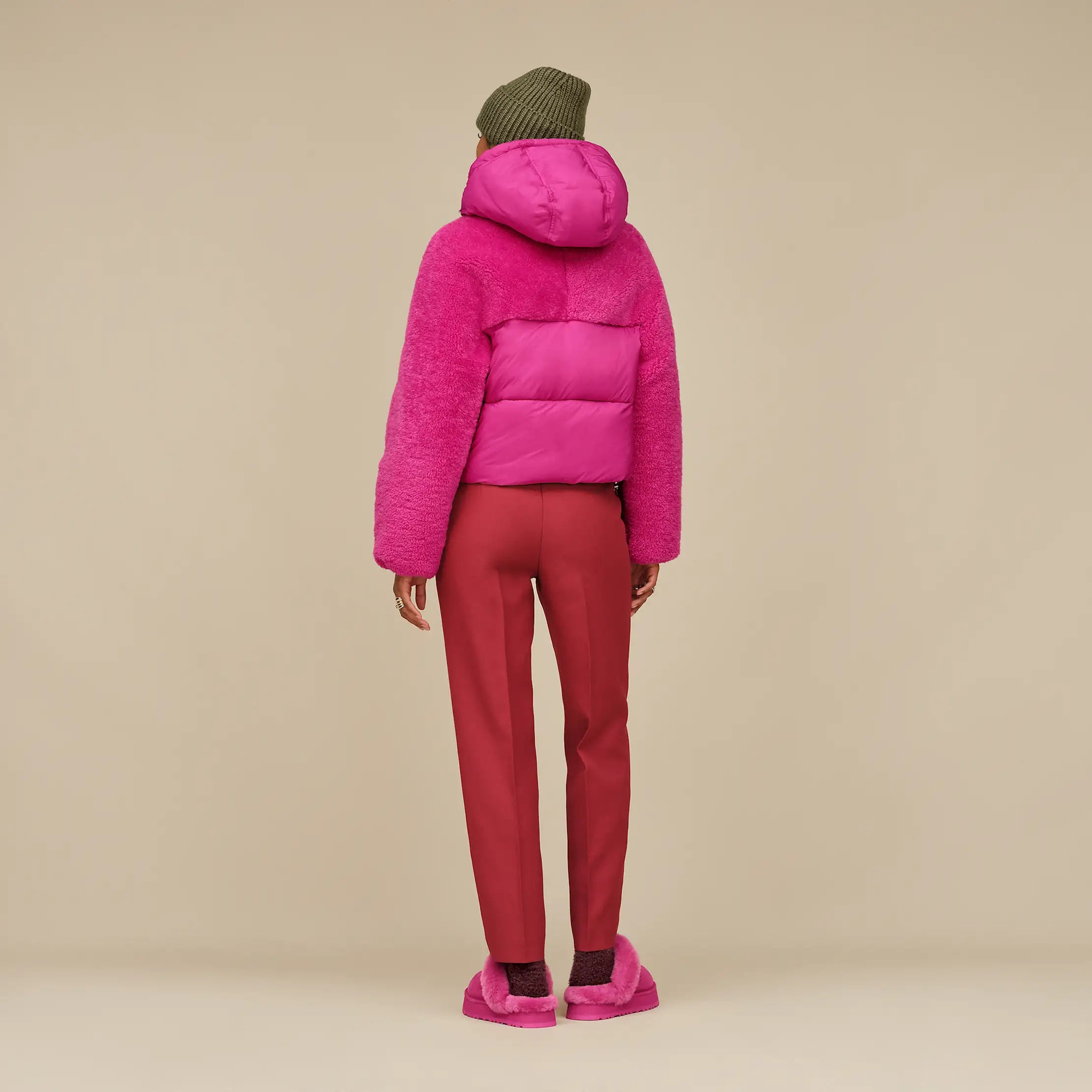 Ugg Mykah Uggbraid Puffer Jacket Chroma Pink