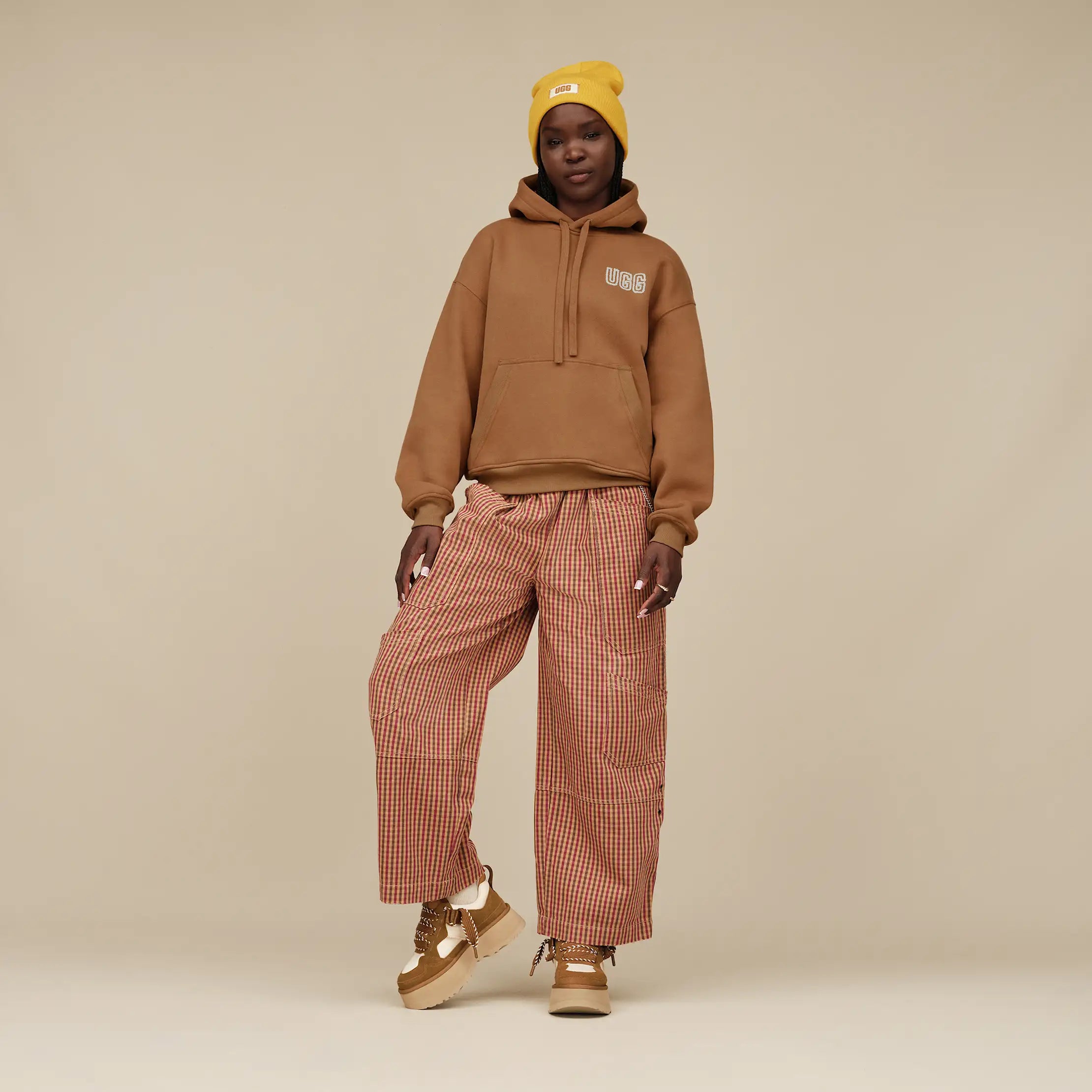 Ugg Ugg Logo Hoodie Chestnut