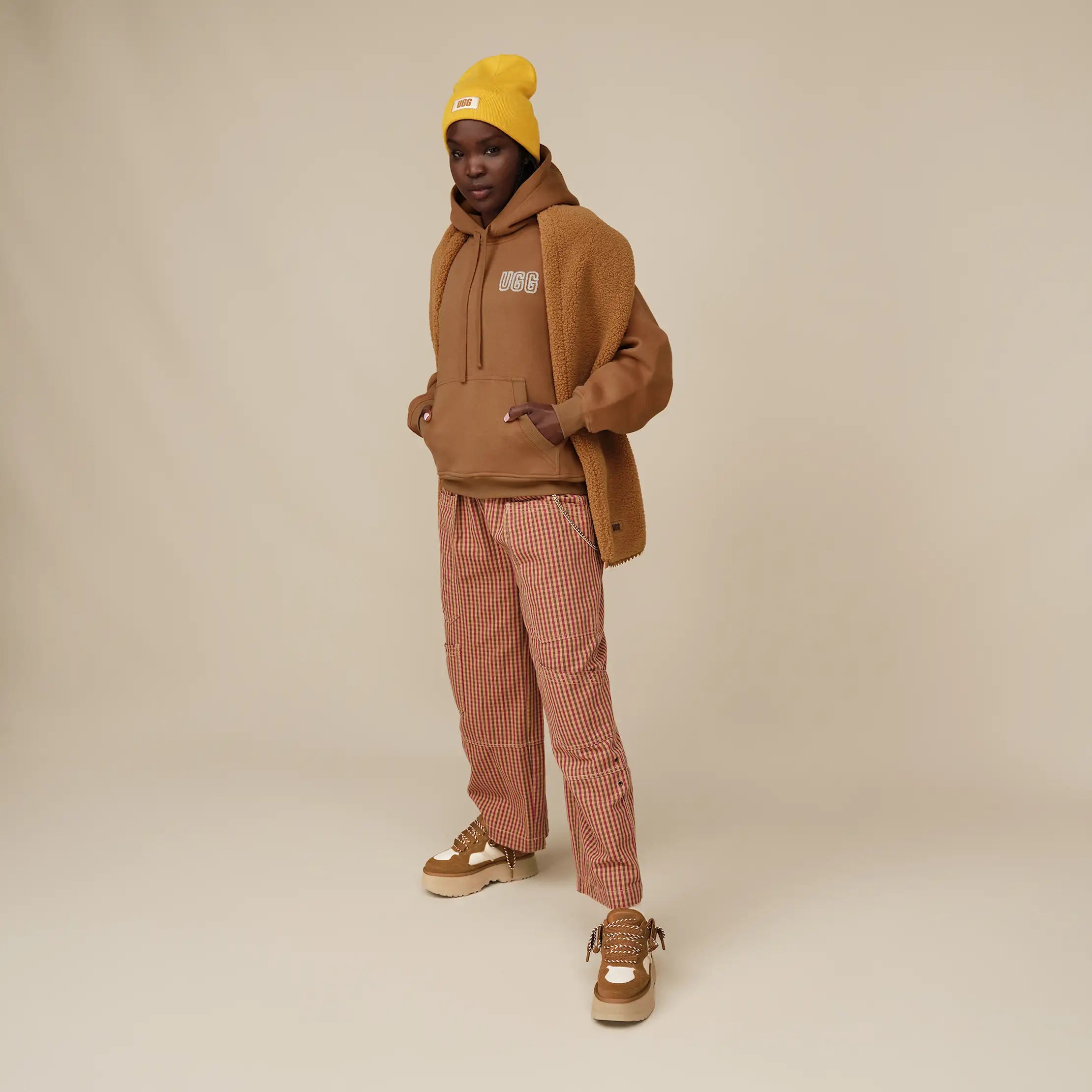 Ugg Ugg Logo Hoodie Chestnut