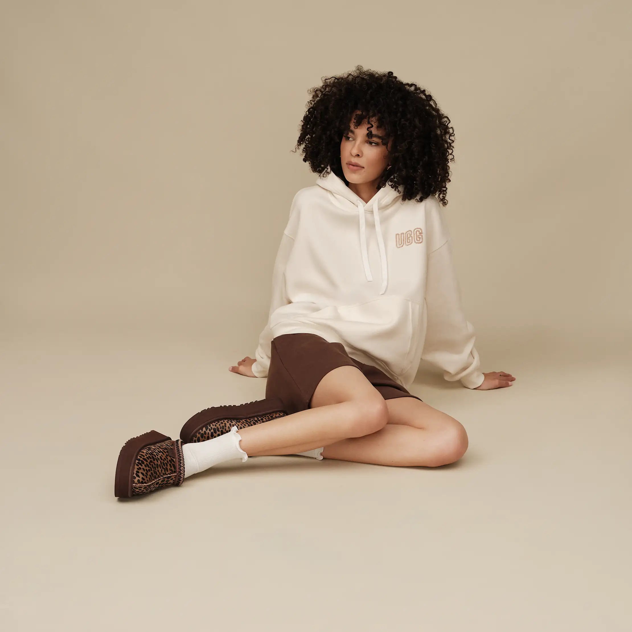 Ugg Ugg Logo Hoodie Nimbus