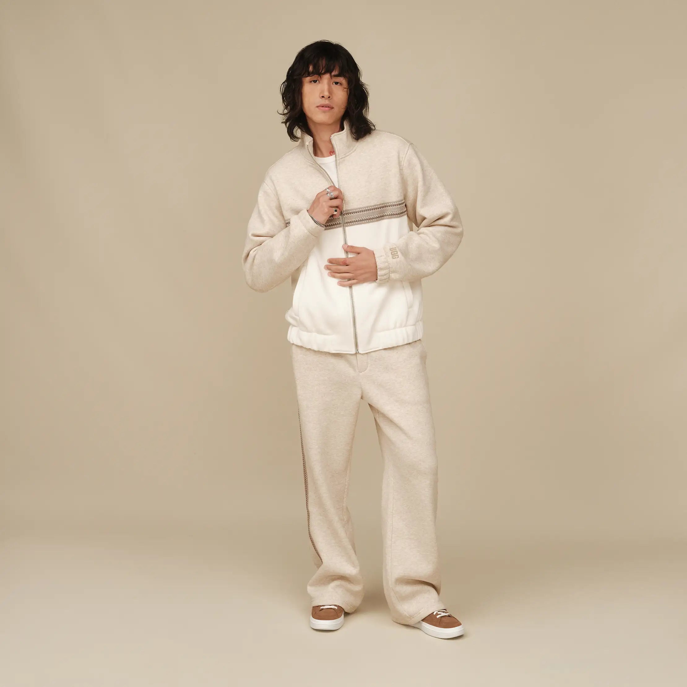 Ugg Tasman Track Jacket Caribou Heather