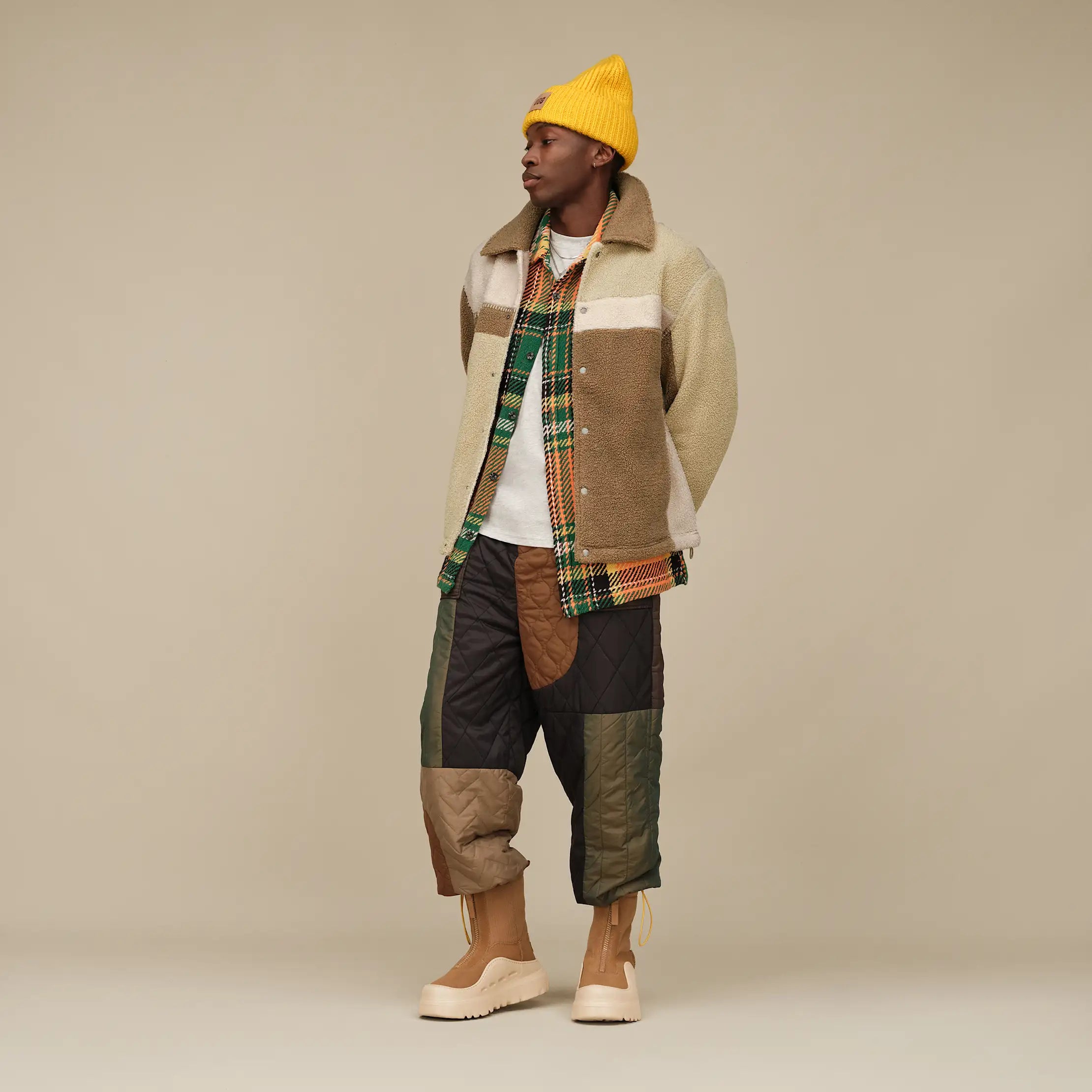 Ugg Lachlan Uggfluff Jacket Sand Multi