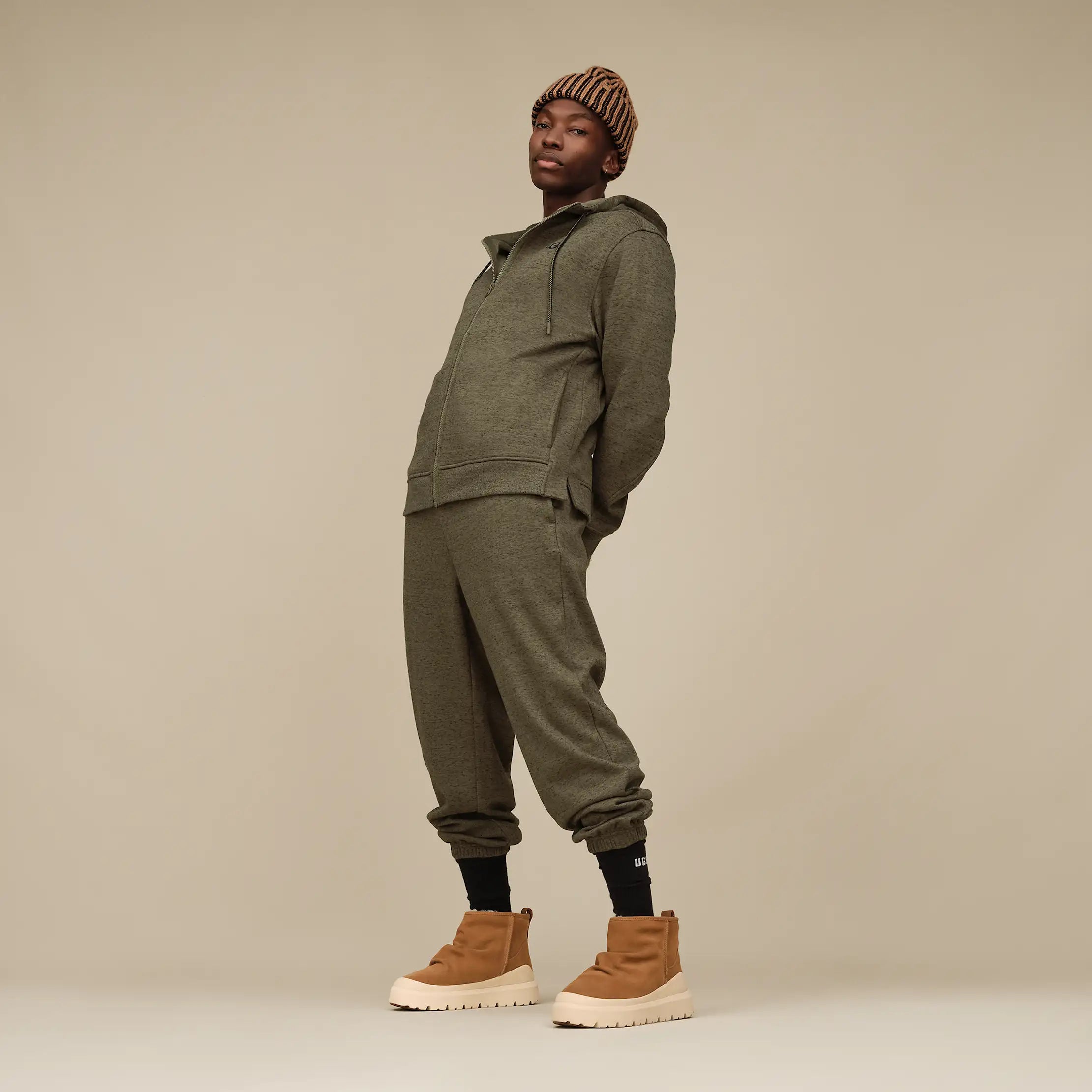 Ugg Shiloh Full Zip Hoodie Burnt Olive Heather