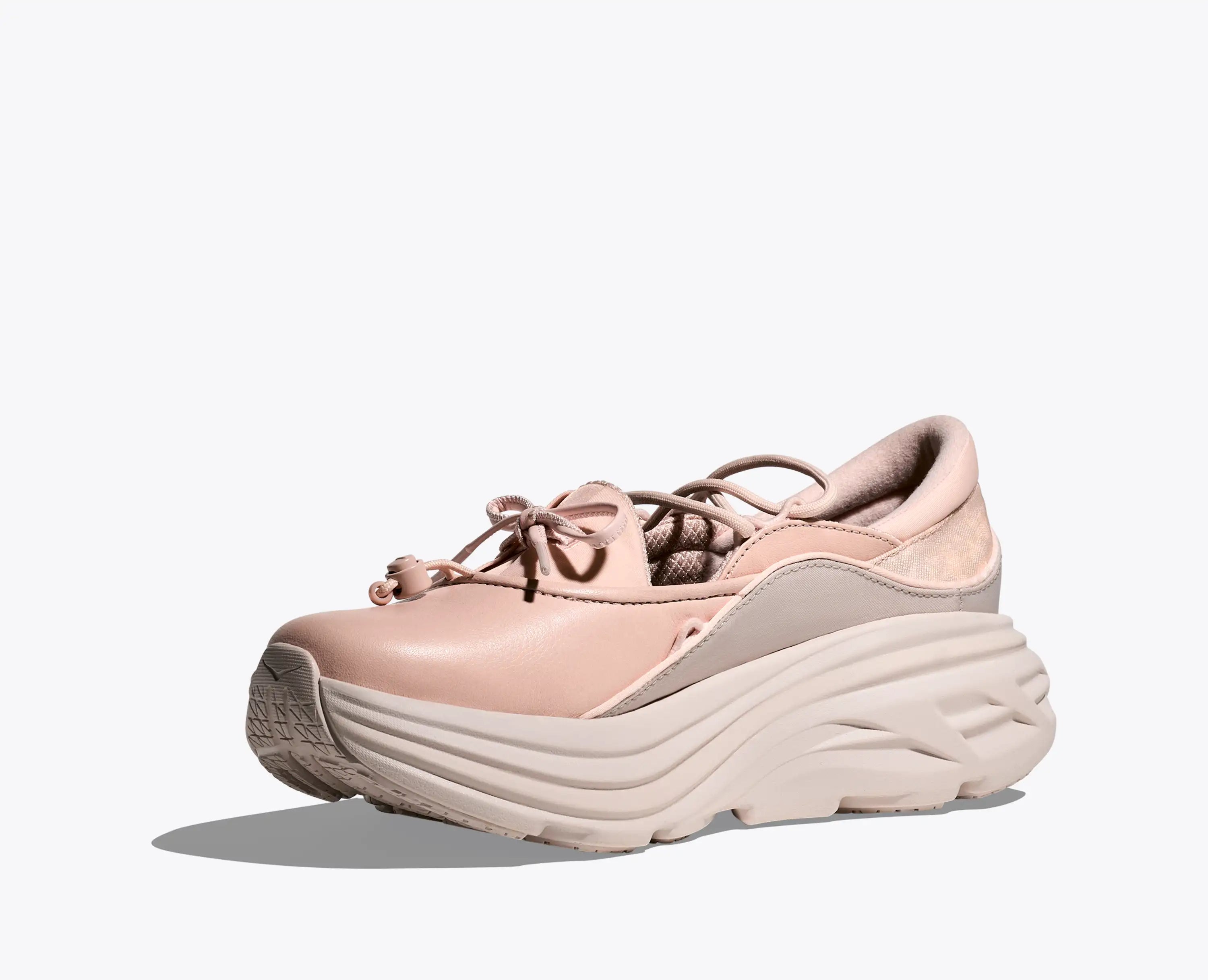 Hoka Bondi Mary Jane Beech Wood Stucco
