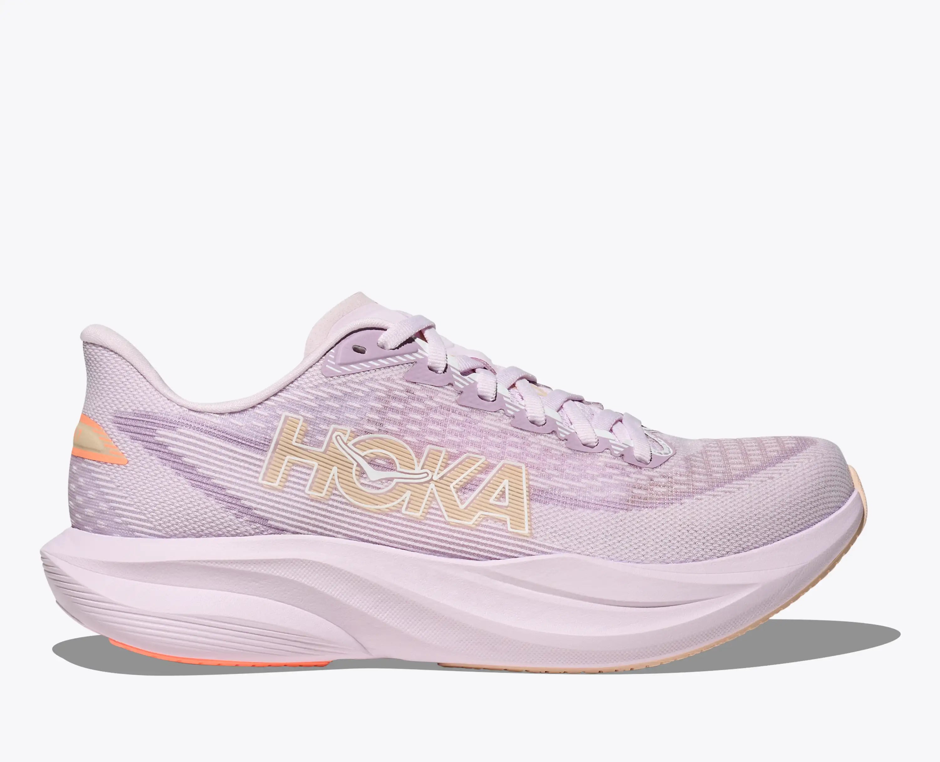 Hoka Women'S Mach 7 Lilac Cream Tangerine Glow
