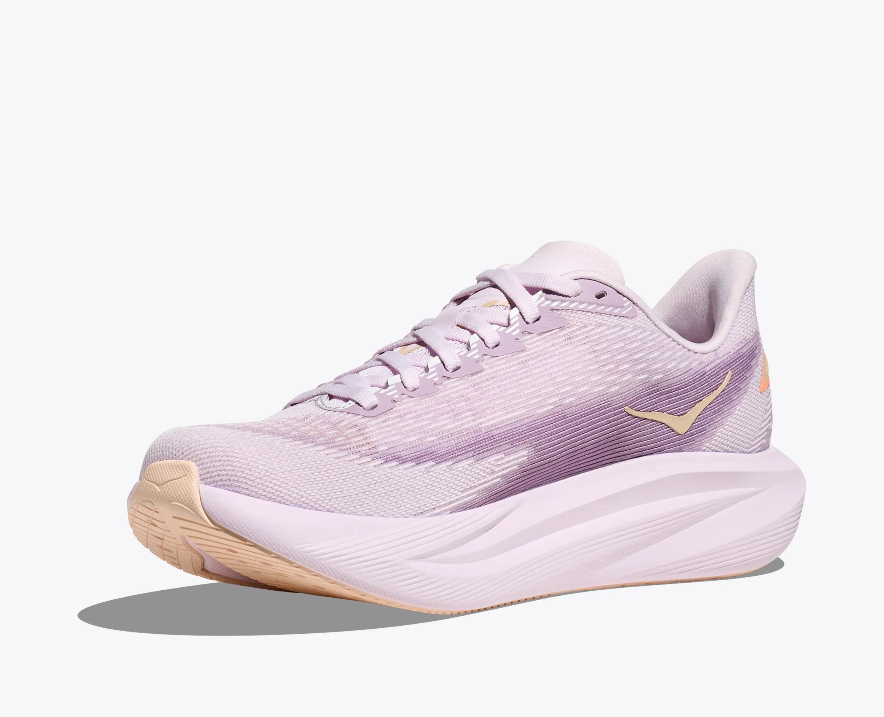 Hoka Women'S Mach 7 Lilac Cream Tangerine Glow