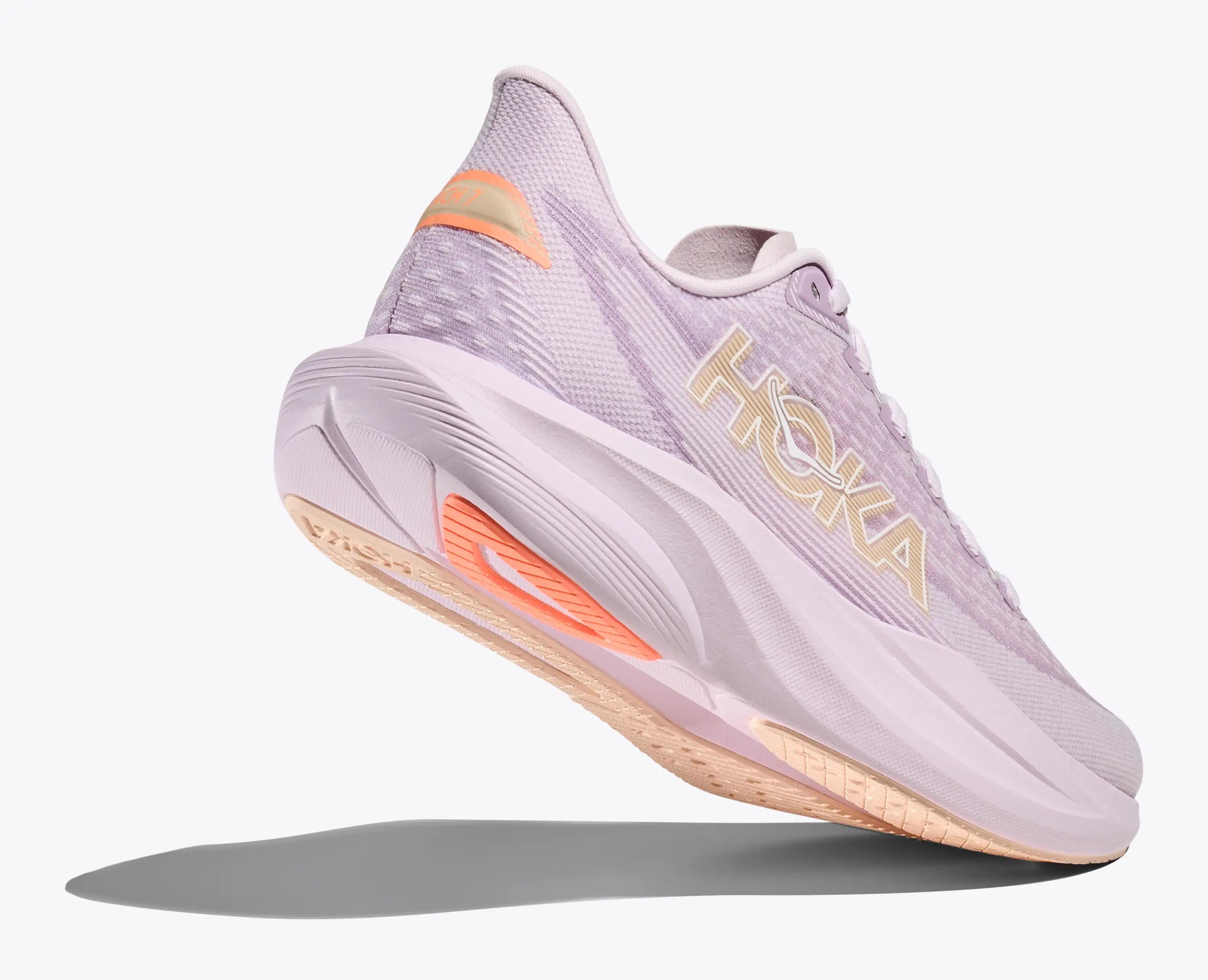 Hoka Women'S Mach 7 Lilac Cream Tangerine Glow