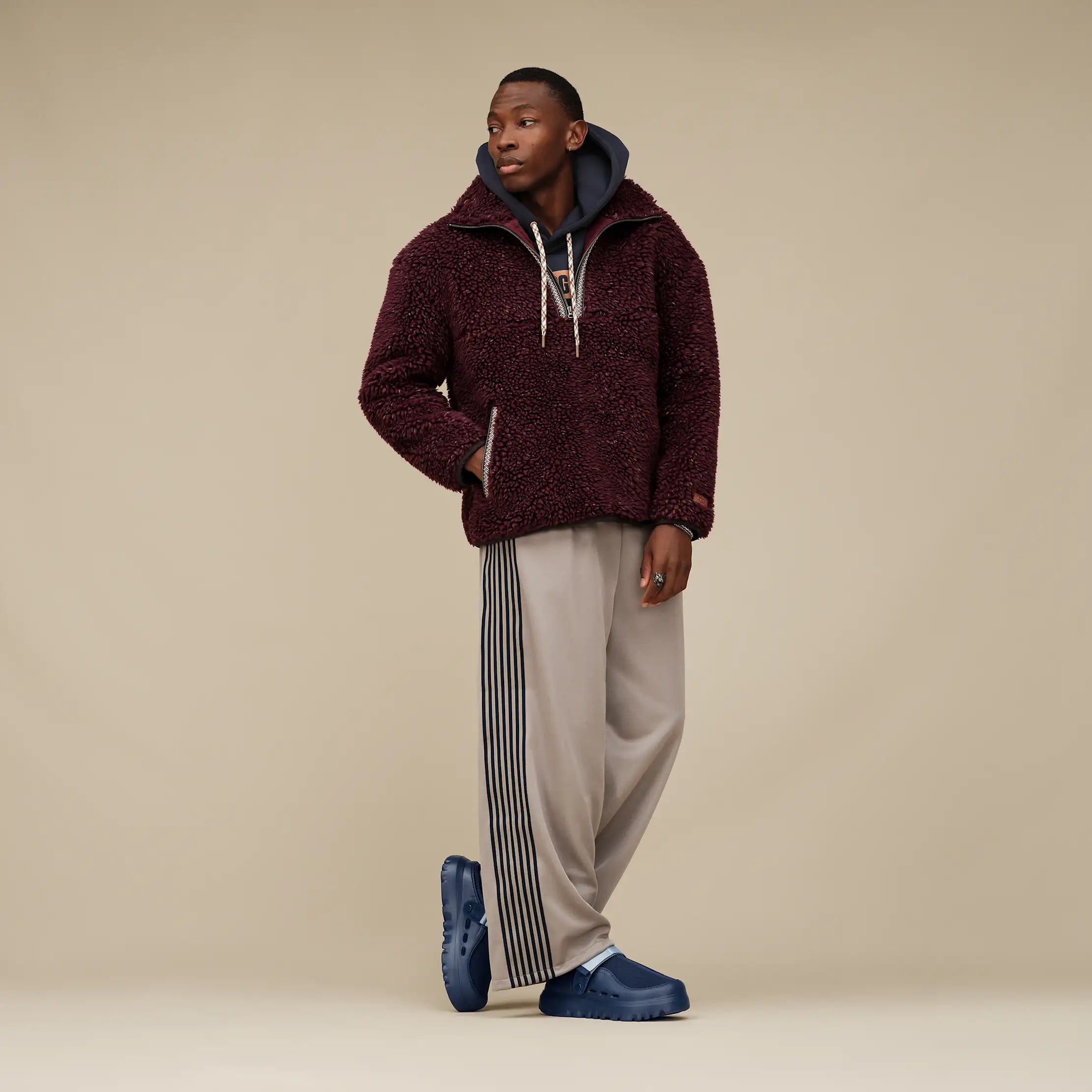 Ugg Uggbraid Confetti Half Zip Wild Grape