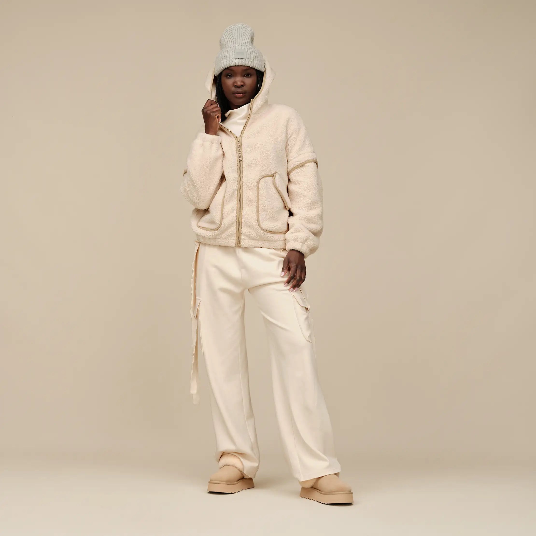 Ugg Mariella Uggfluff Zip Hoodie Cream