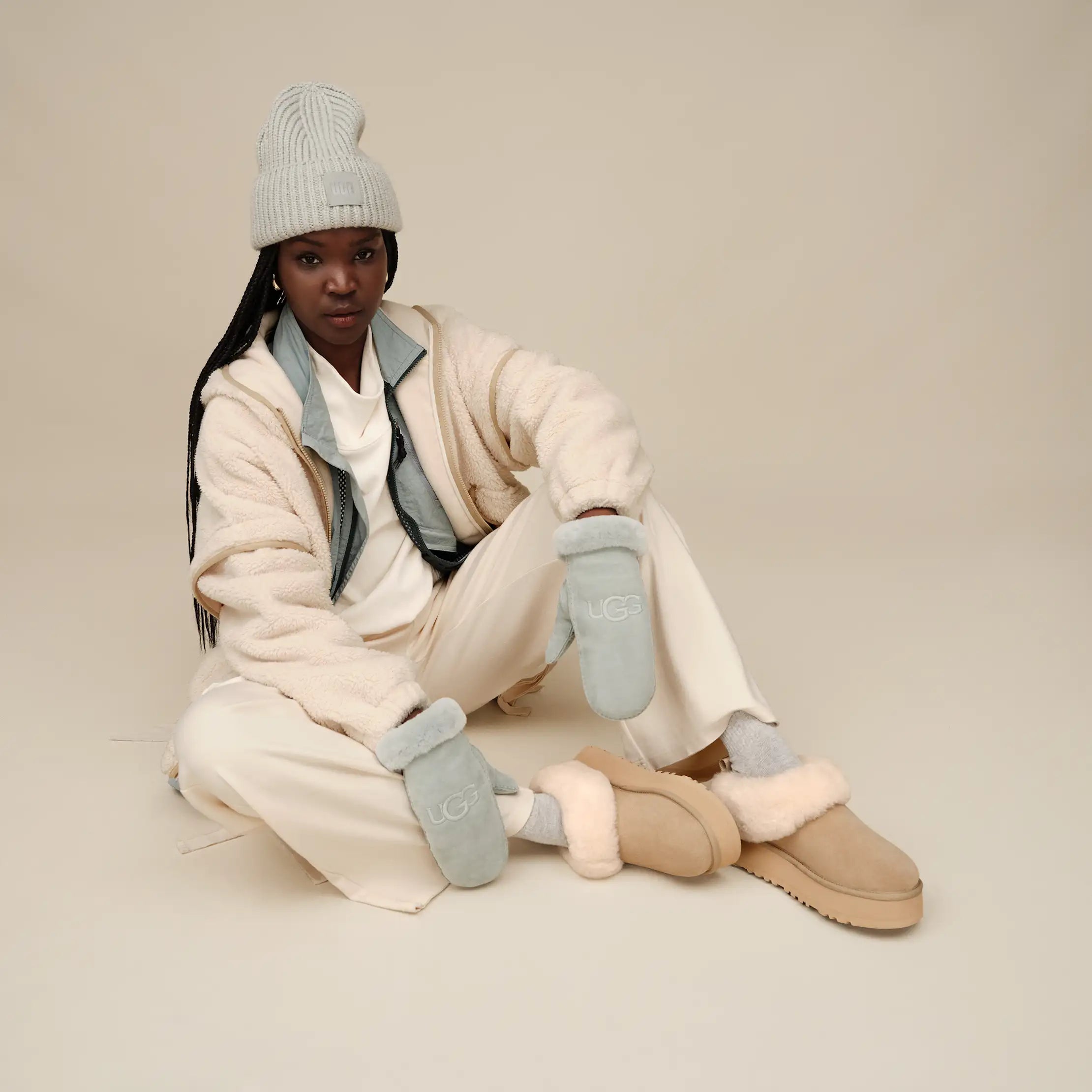 Ugg Mariella Uggfluff Zip Hoodie Cream
