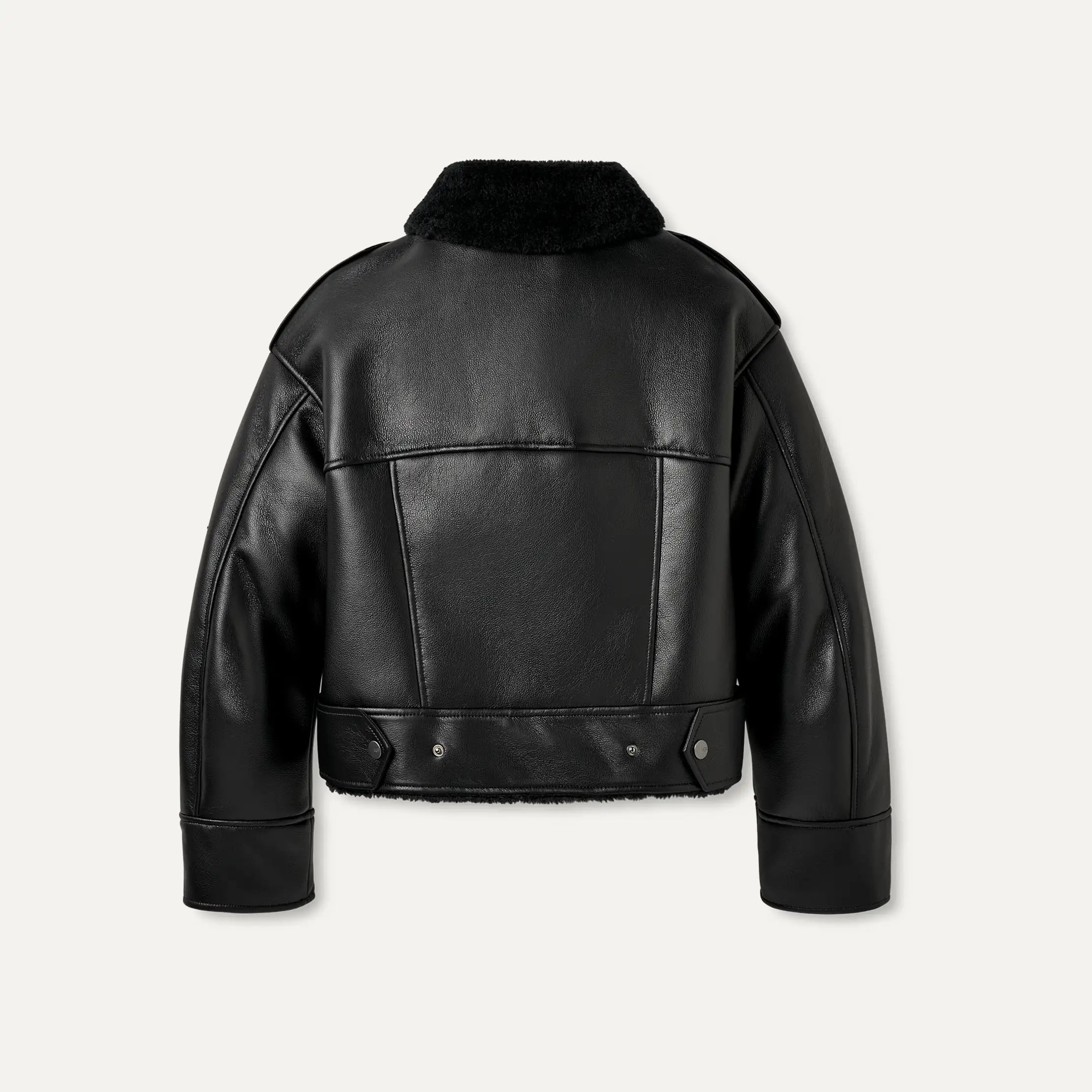 Ugg Finnian Luxefluff Moto Jacket Black
